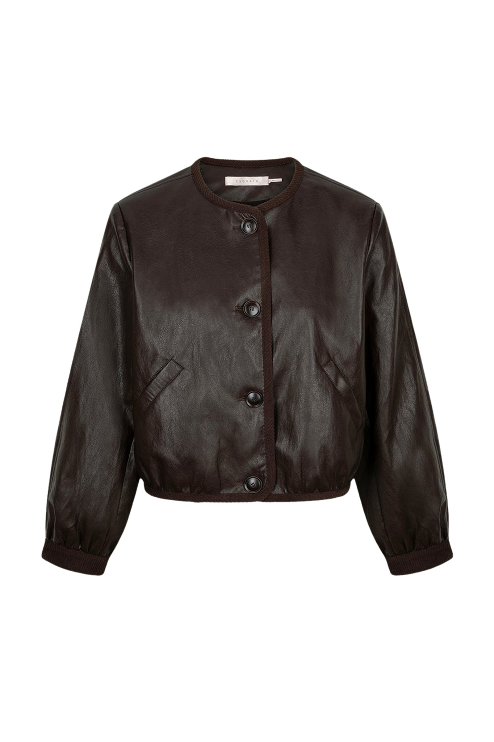 Dames blouse korte mouw bruin
