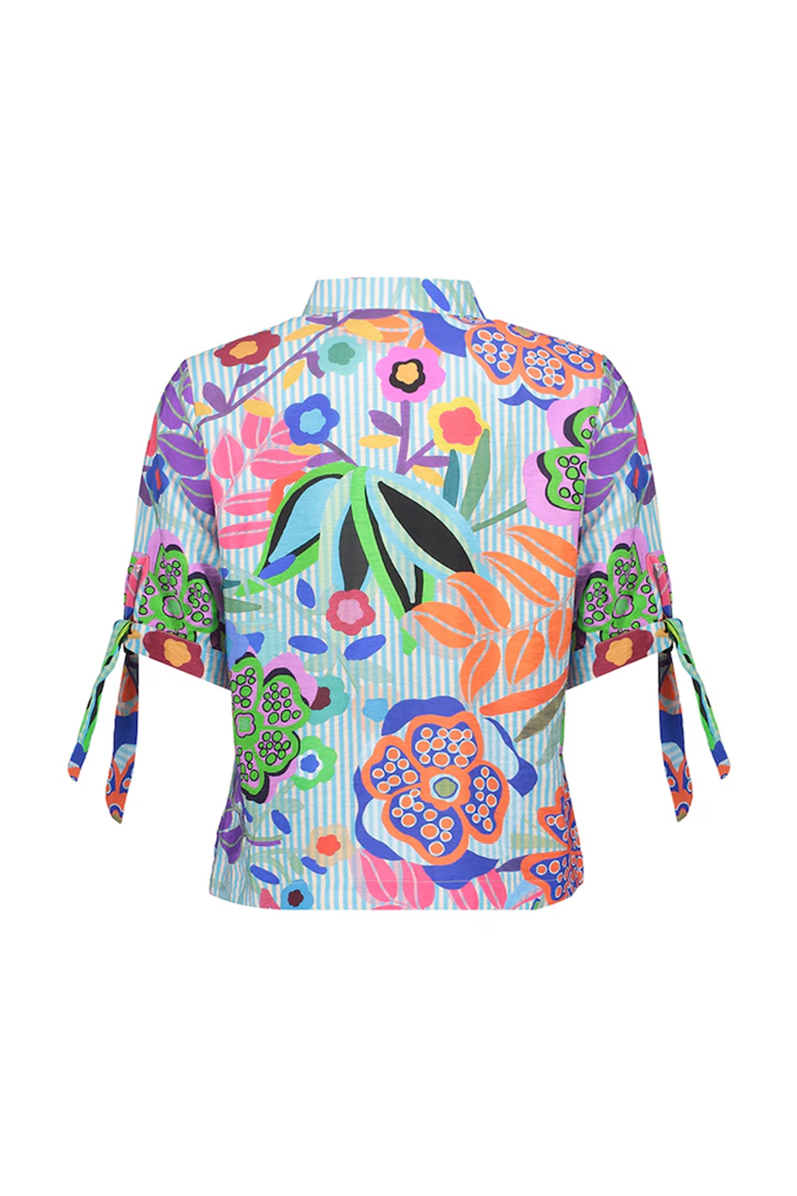 Dames blouse korte mouw blauw