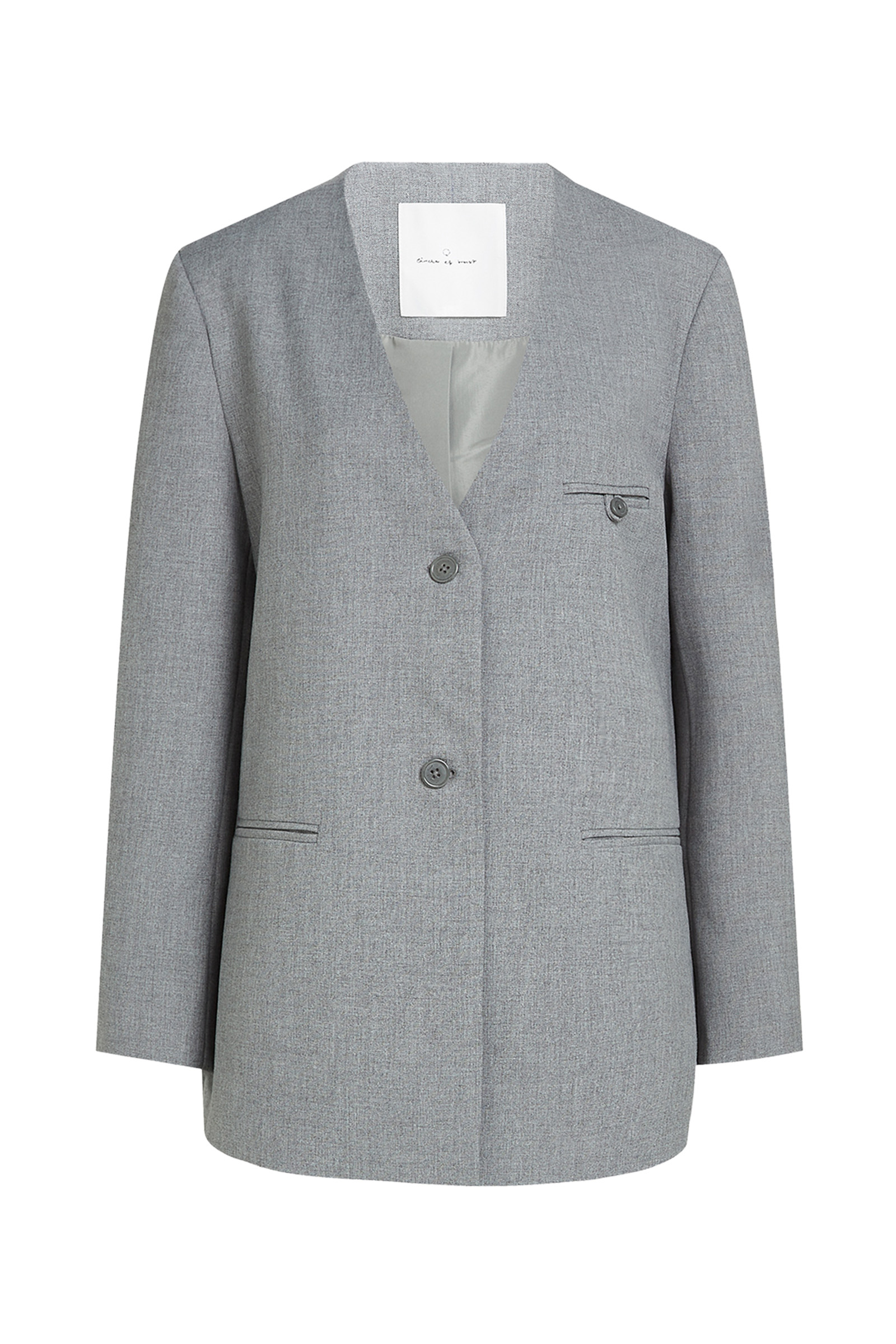 Dames blazer grijs