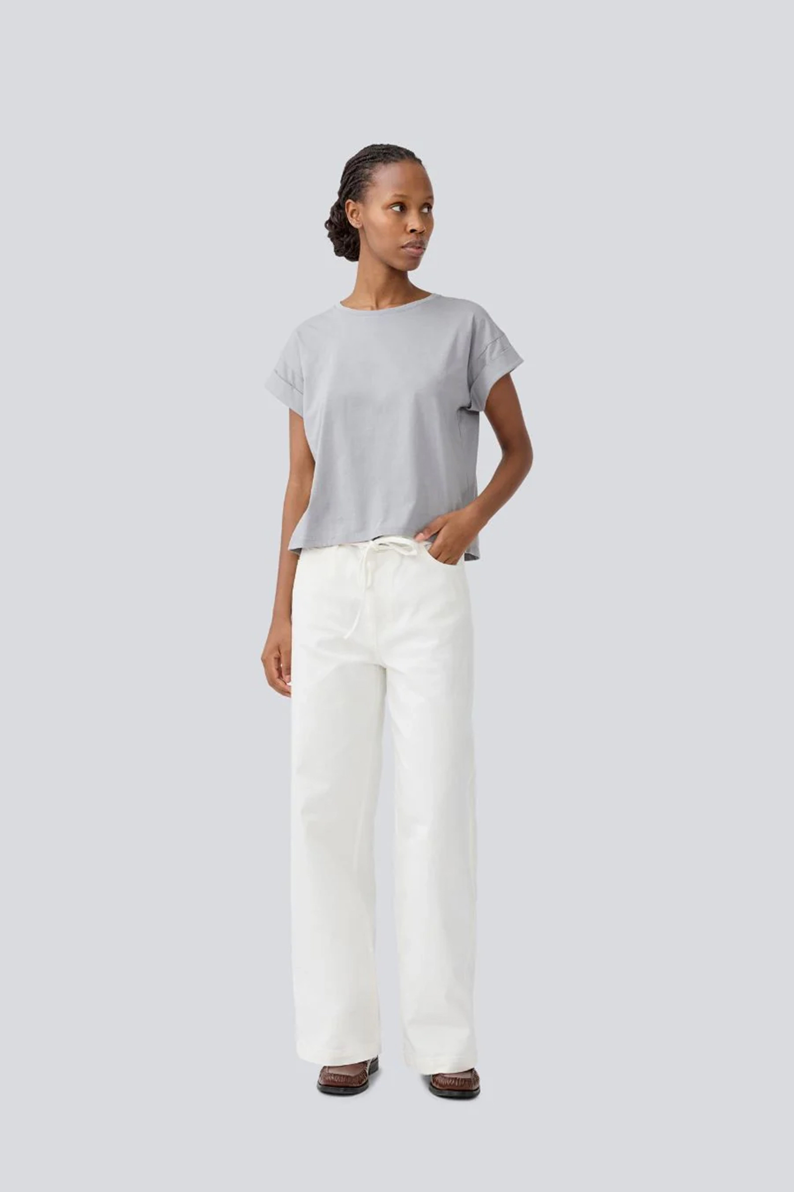 Modström Isoldem solid pant Ecru-1 2