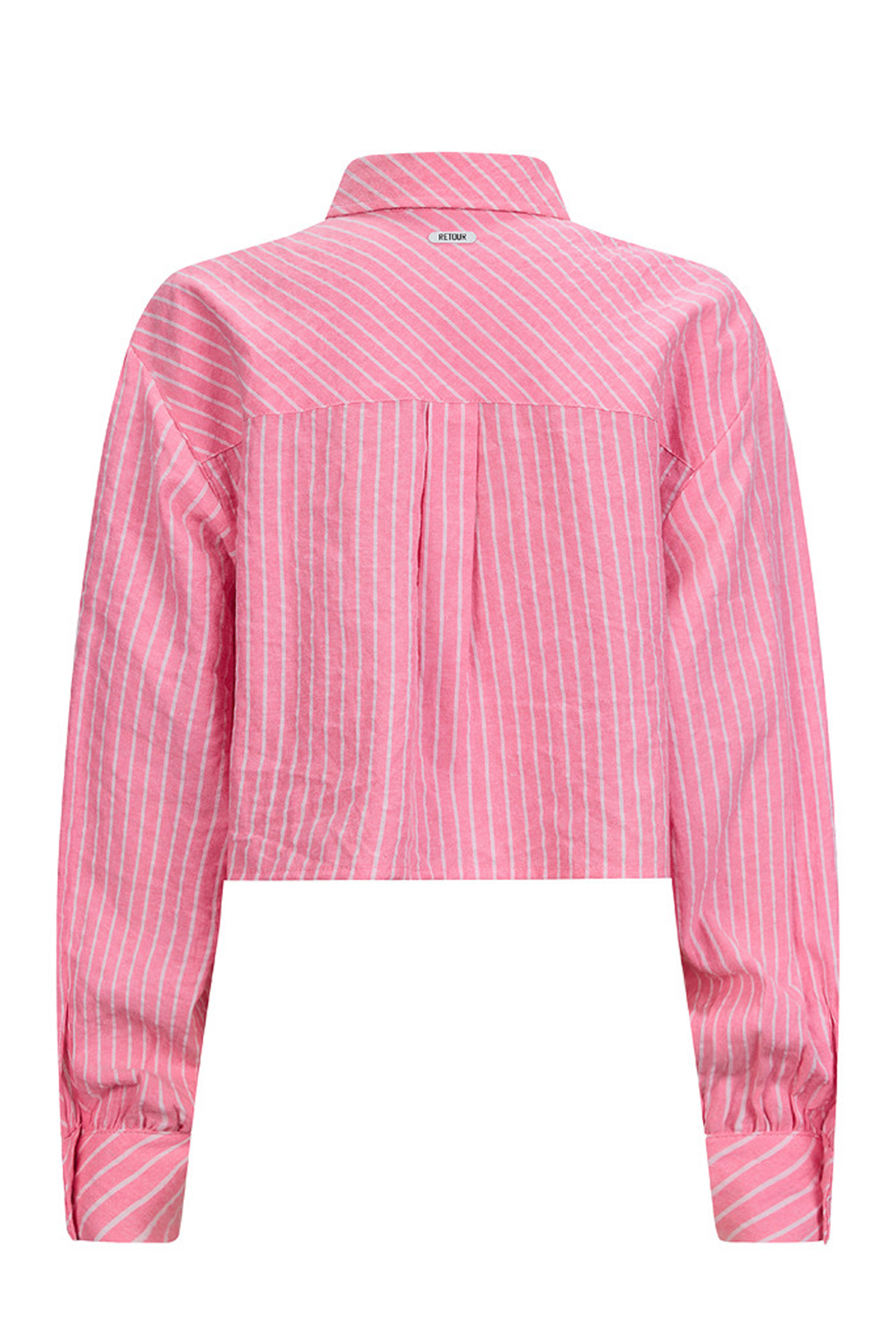 Meisjes blouse lange mouw rose