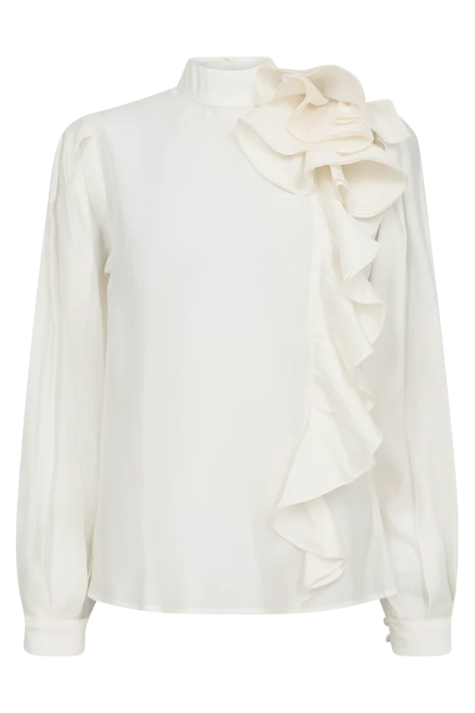 Dames blouse lange mouw ecru