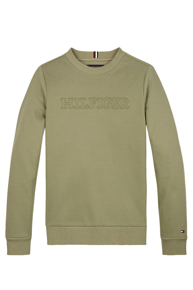 Tommy Hilfiger Debossed monotype sweatshirt Groen-1 1