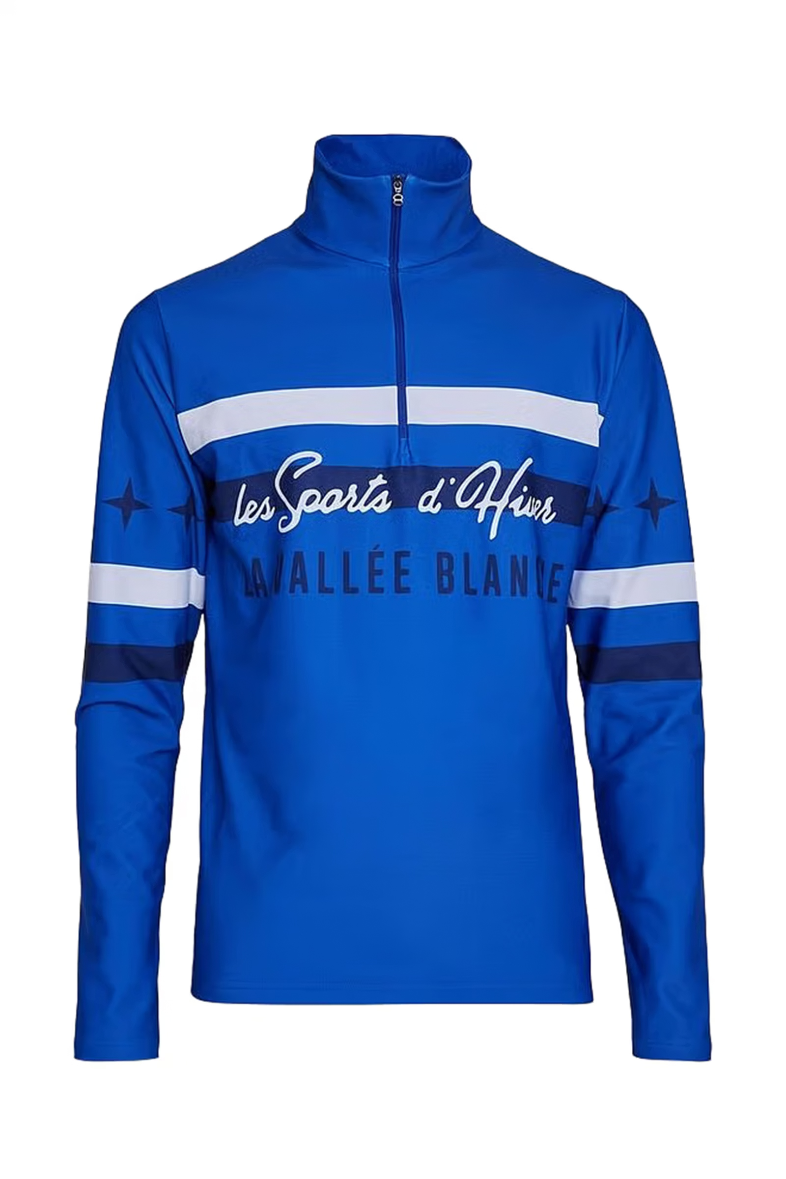 Wintersport heren pully+rits blauw