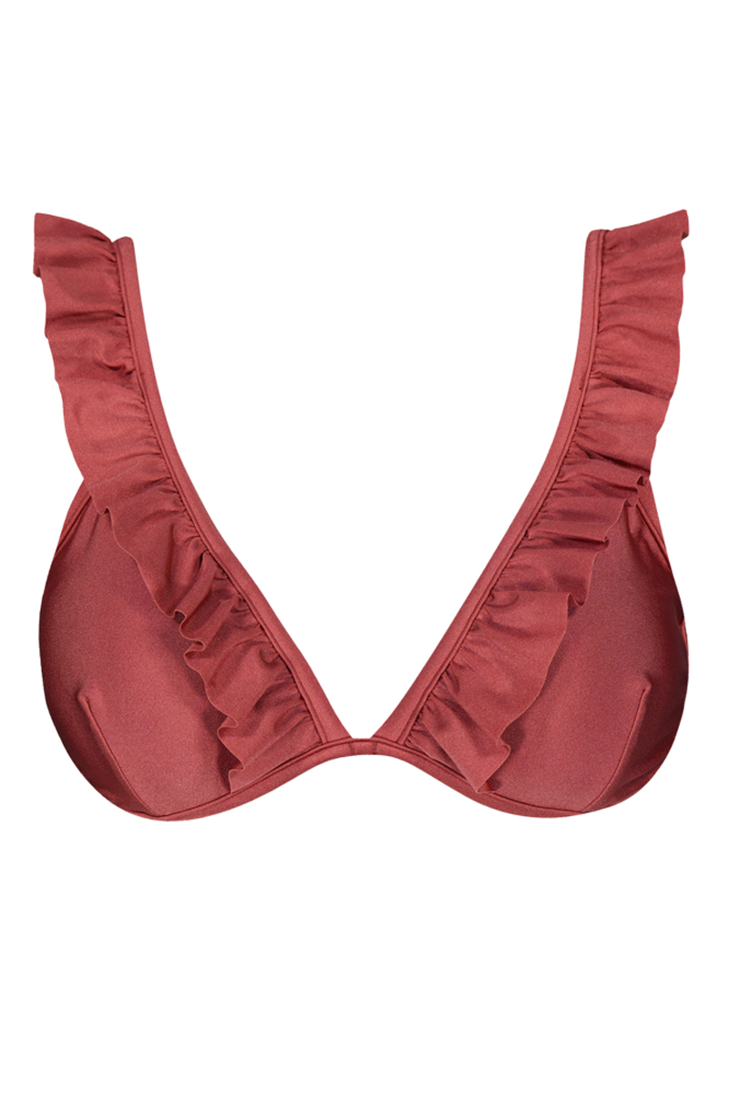 Bad/beach dames bikini top bruin