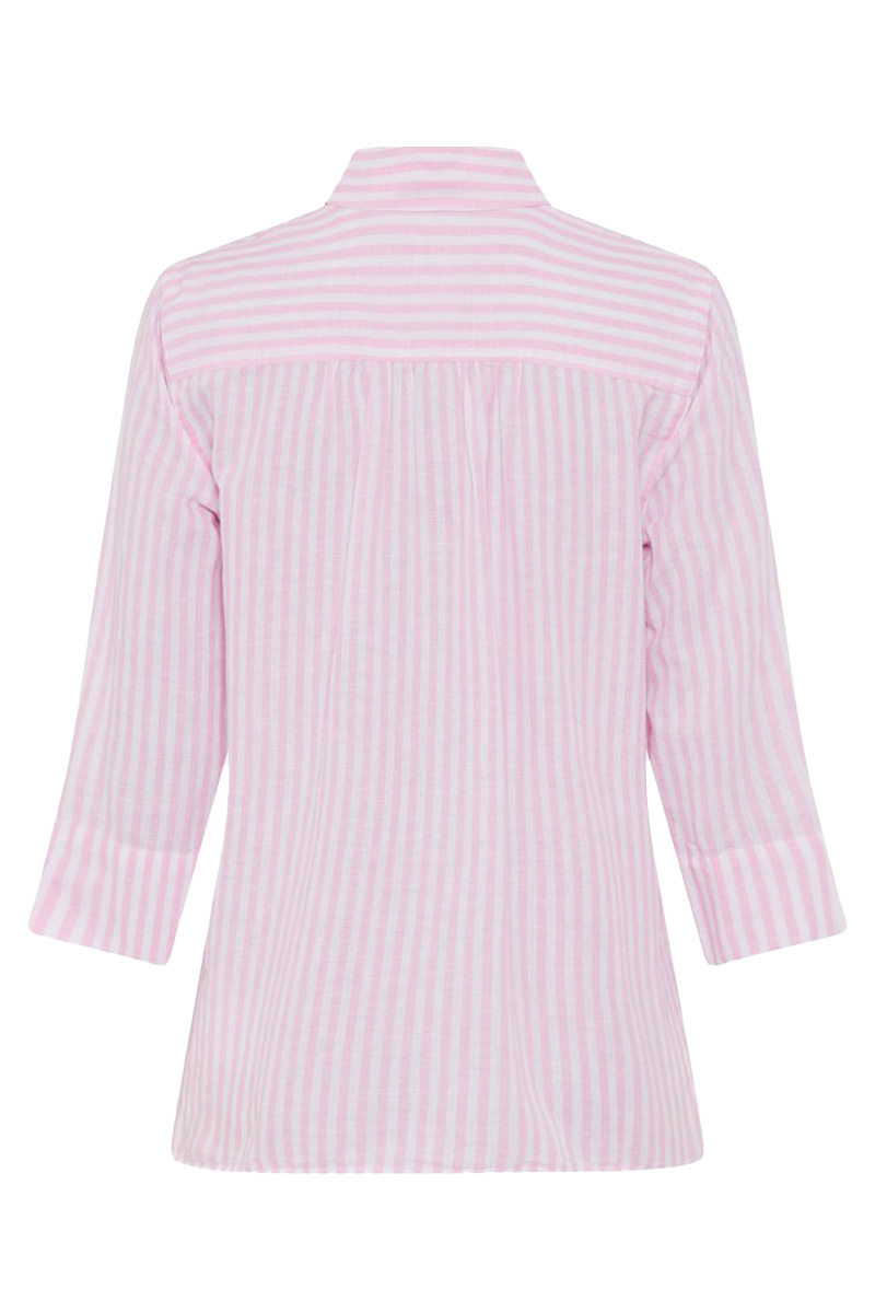 Dames blouse lange mouw rose