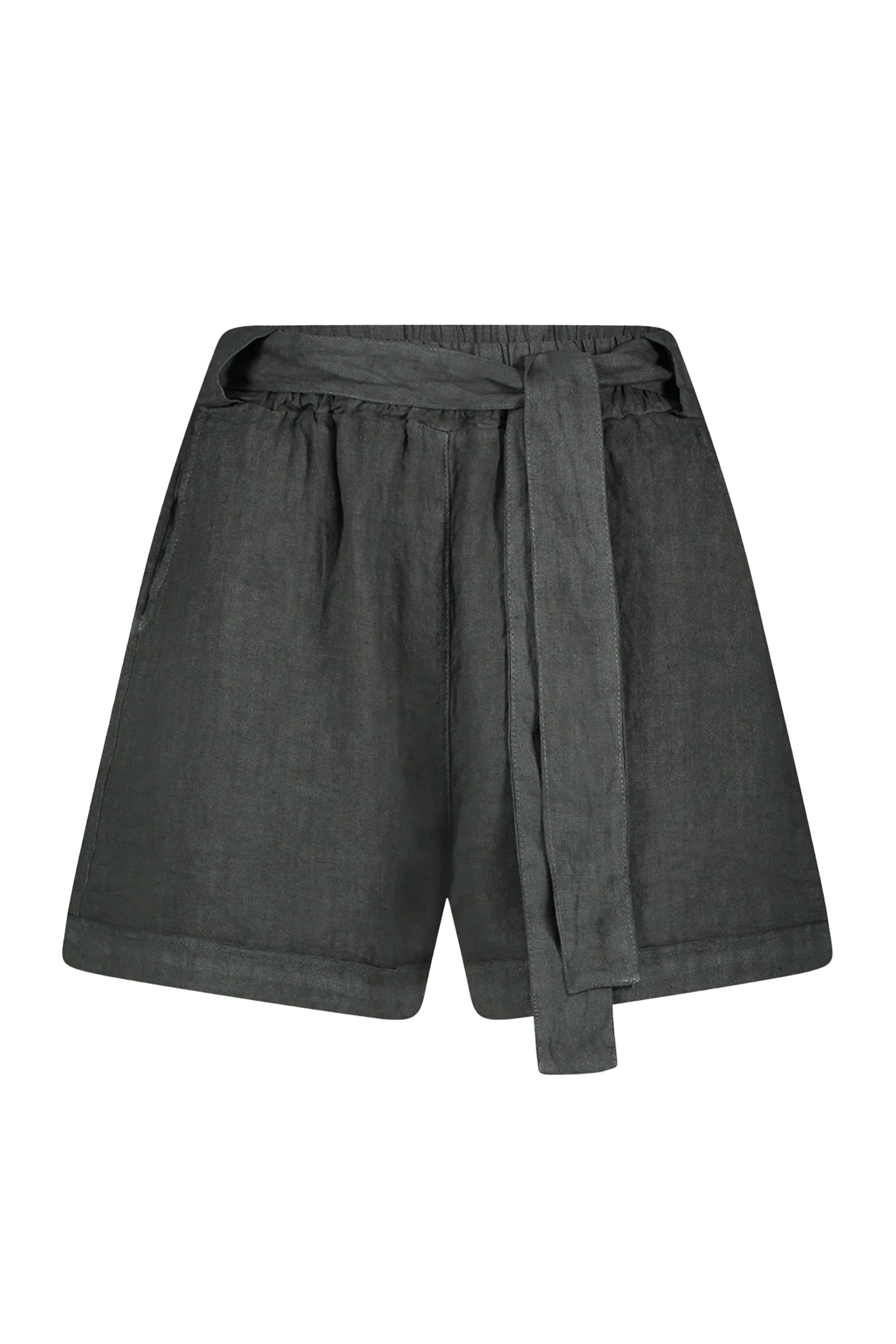 By Bar June linen short Grijs-1 1