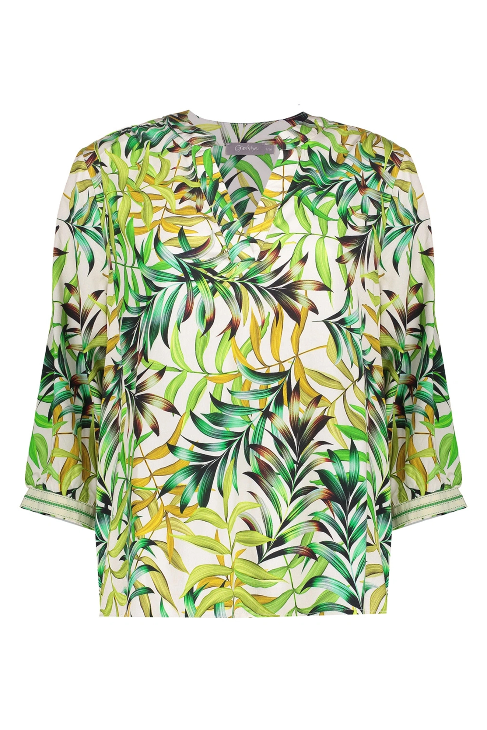 Dames blouse korte mouw grijs