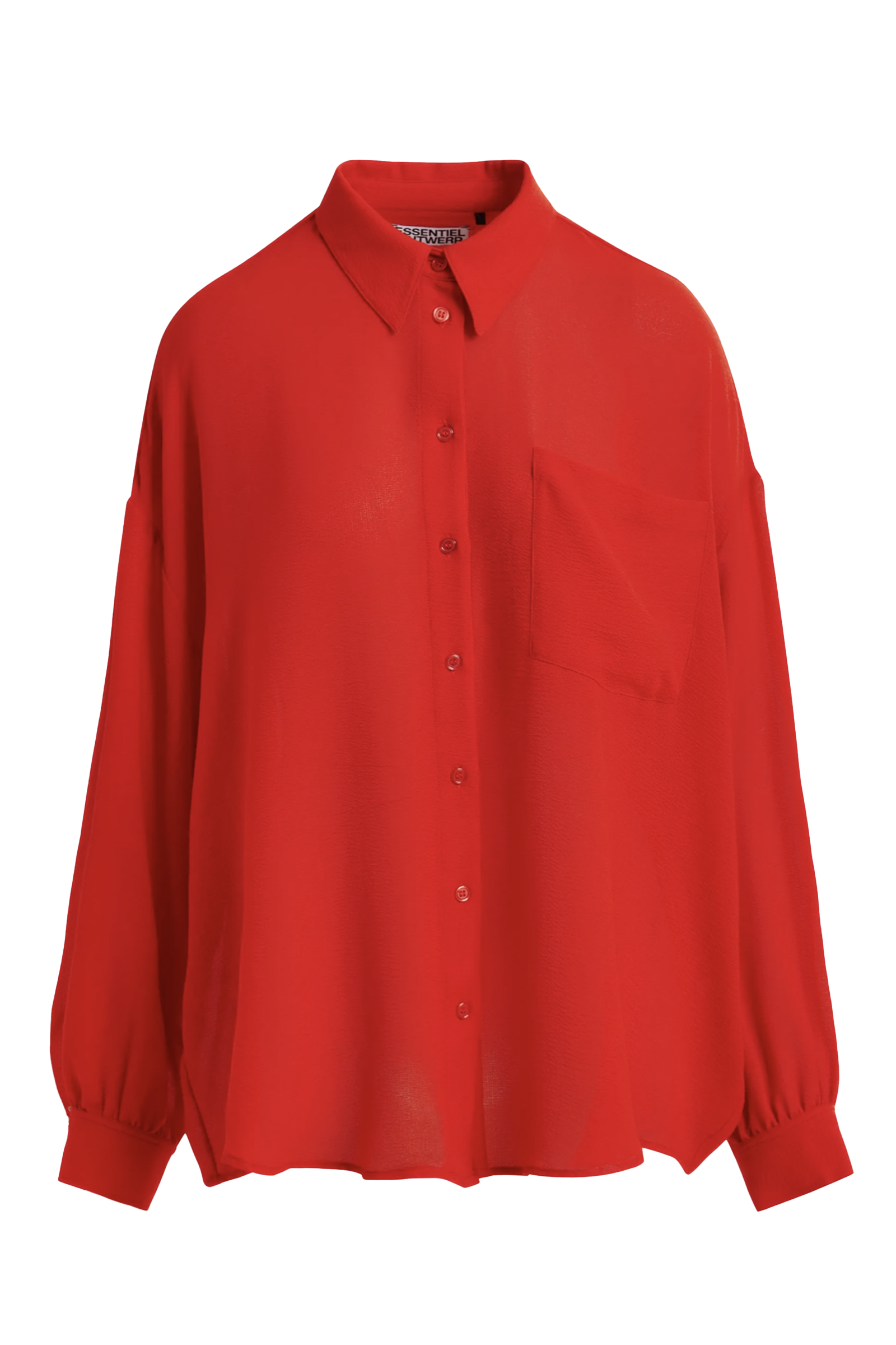Dames blouse lange mouw rood
