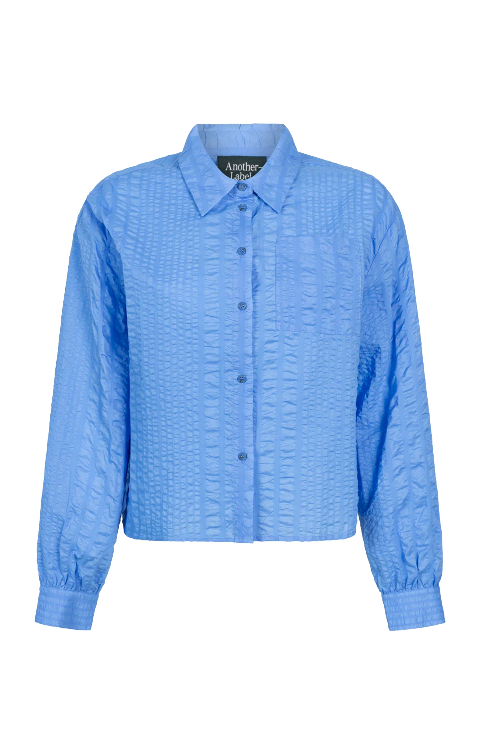 Dames blouse lange mouw blauw