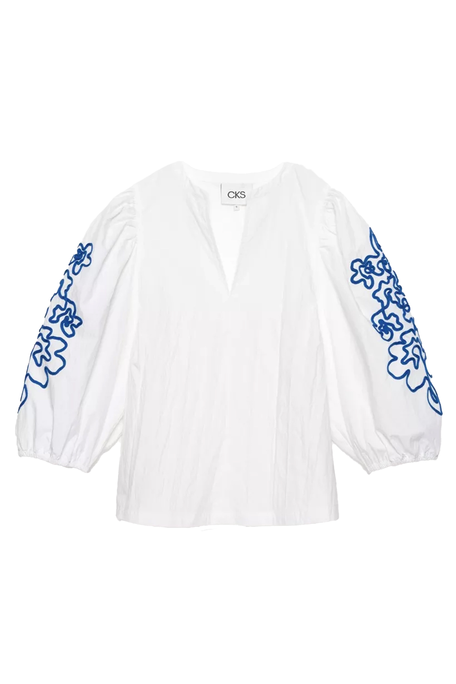 Dames blouse korte mouw wit