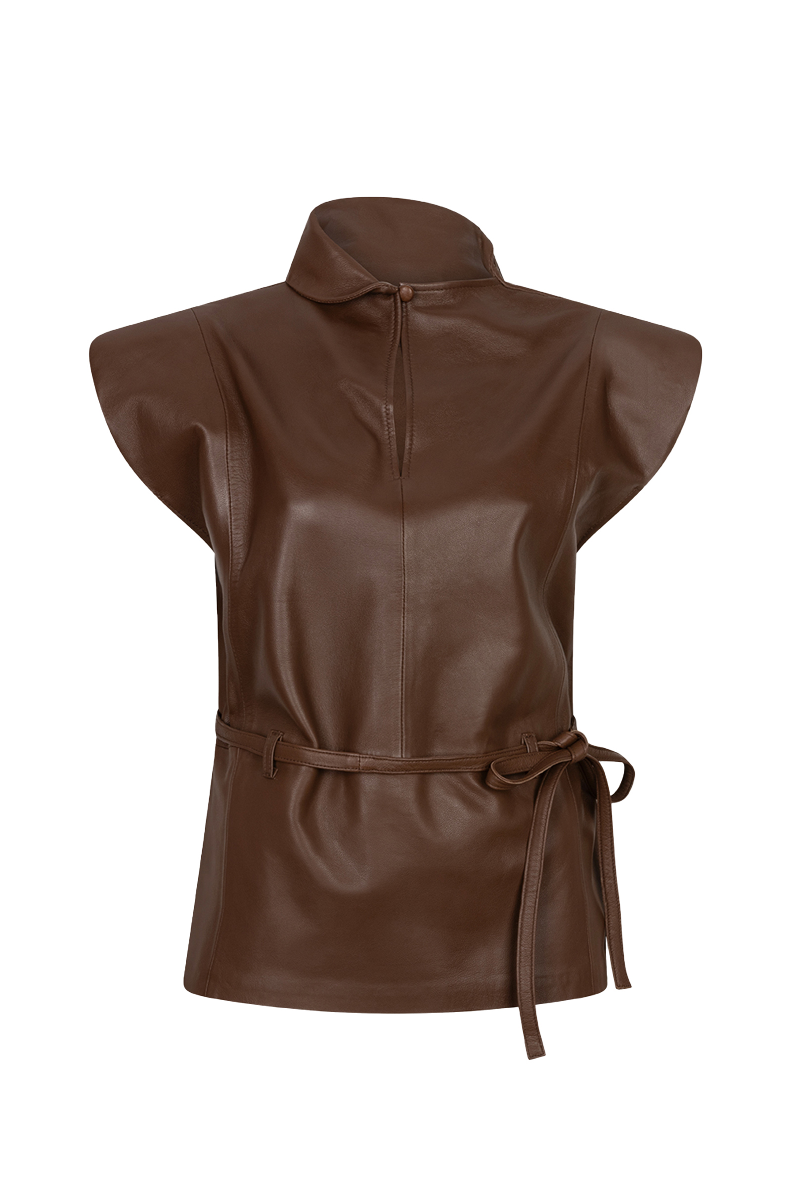 Dames top bruin