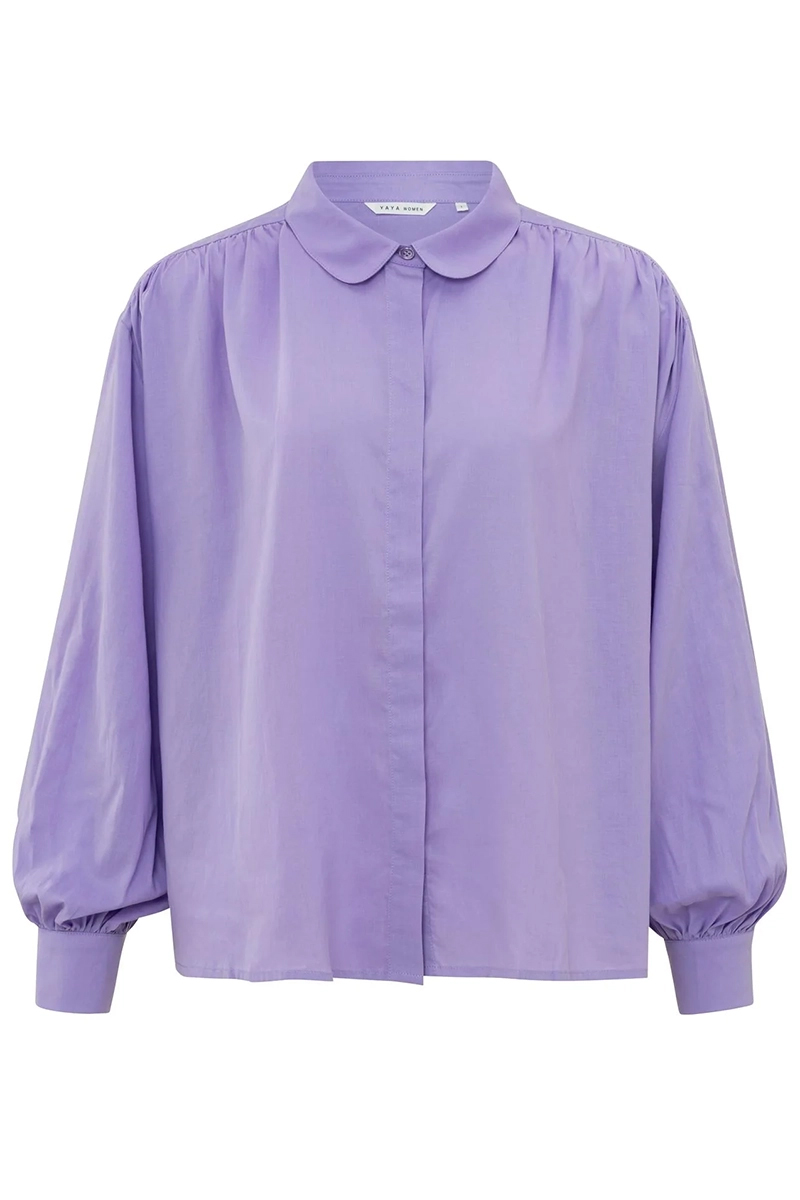 Yaya Oversized blouse w. functional BOUGAINVILLEA PURPLE 1