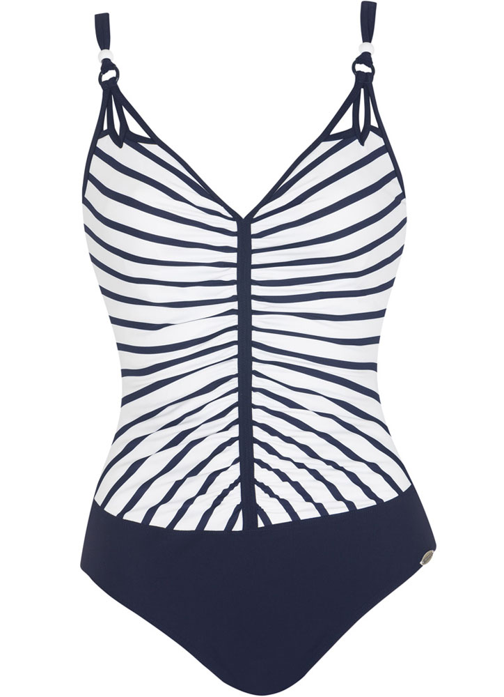 Bad/beach dames badpak modecup blauw