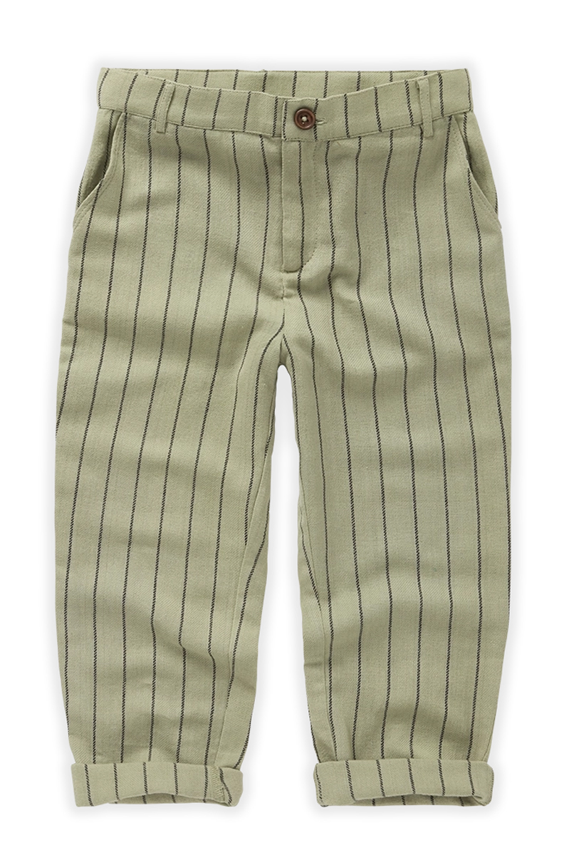 Sproet & Sprout Woven pants stripe Groen-1 1