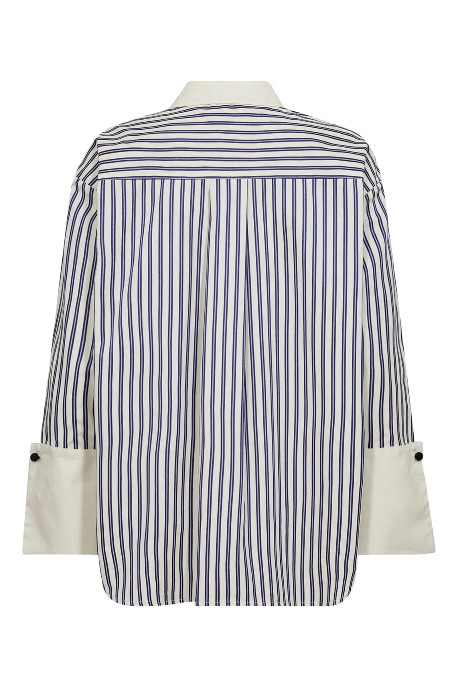 Dames blouse lange mouw blauw