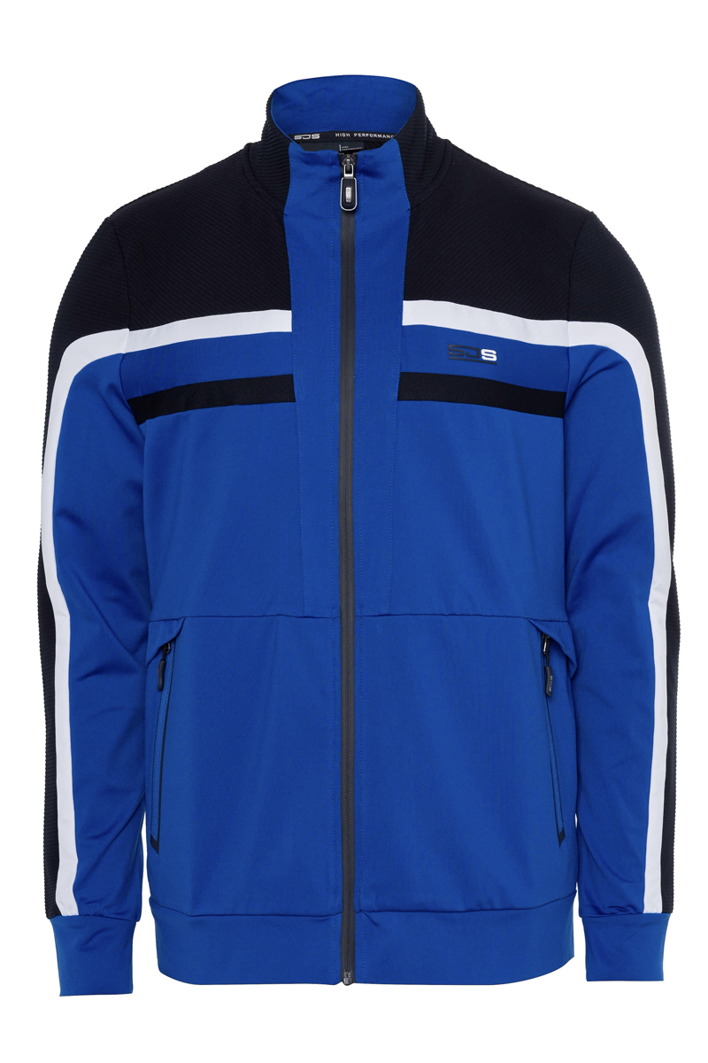 Tennis heren trainingsjack blauw