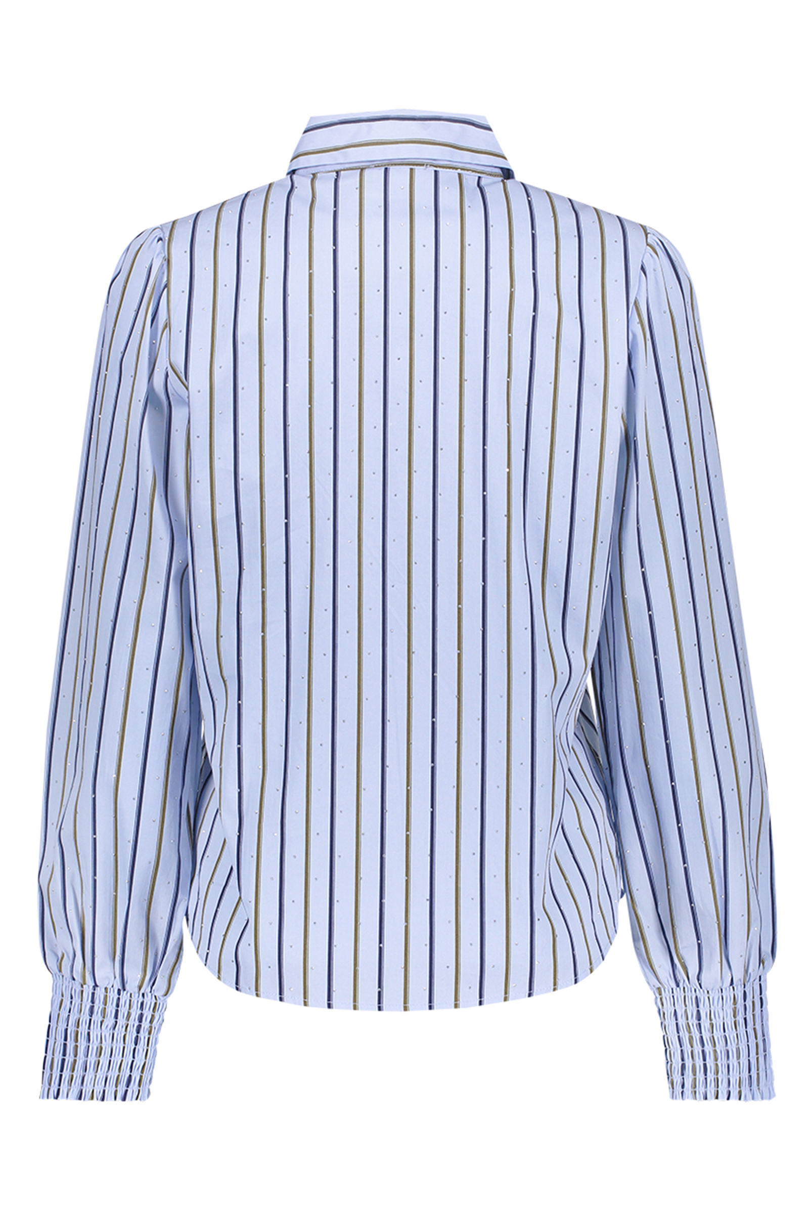 Dames blouse lange mouw blauw