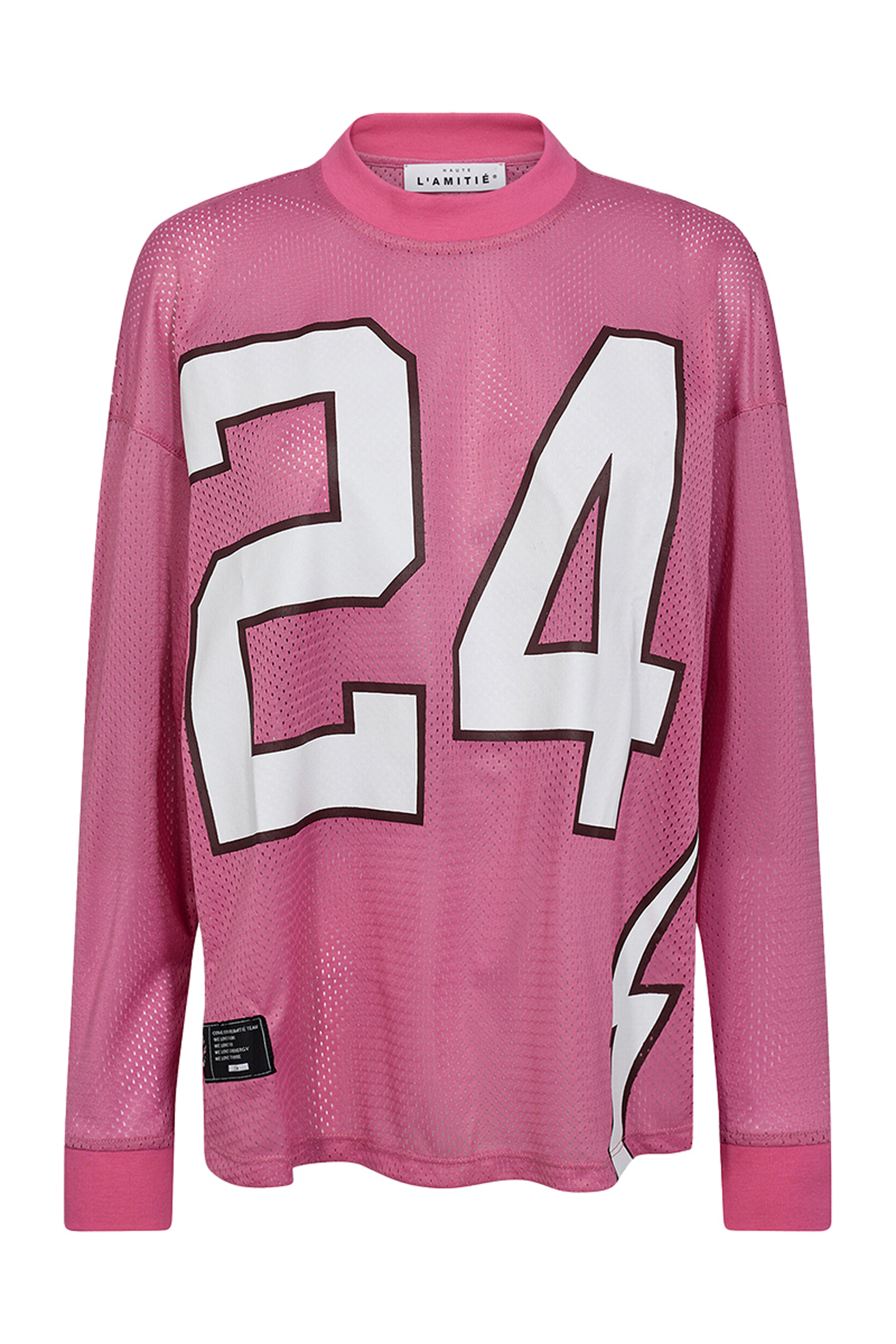 Dames t-shirt lange mouw rose