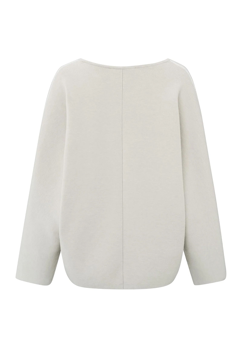 Yaya Oversized v-neck sweater ls PUMICE STONE BEIGE 4
