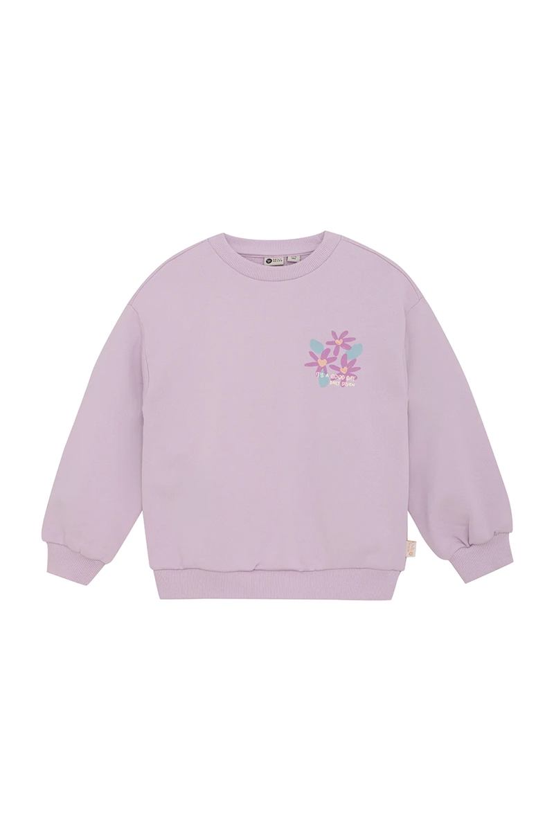 Daily7 Sweater flower backprint Paars-1 1