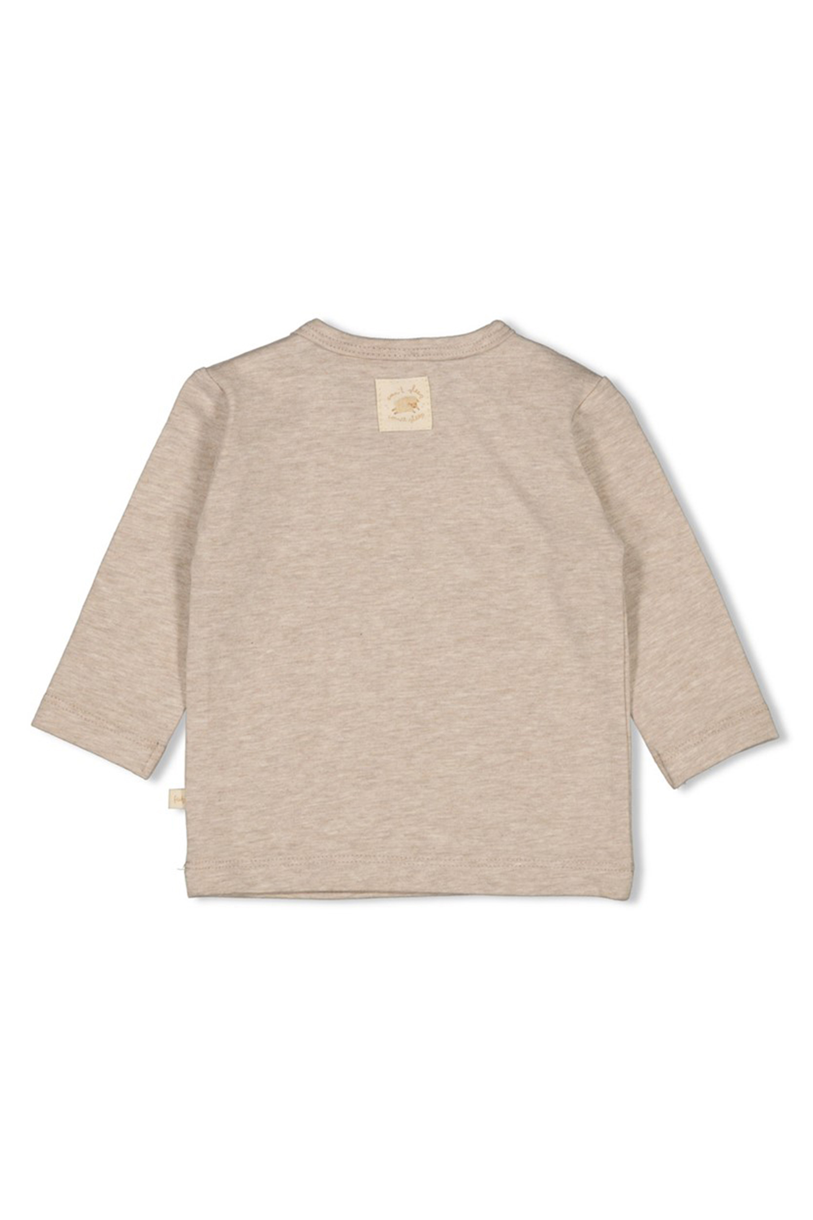 Baby t-shirt lange mouw bruin