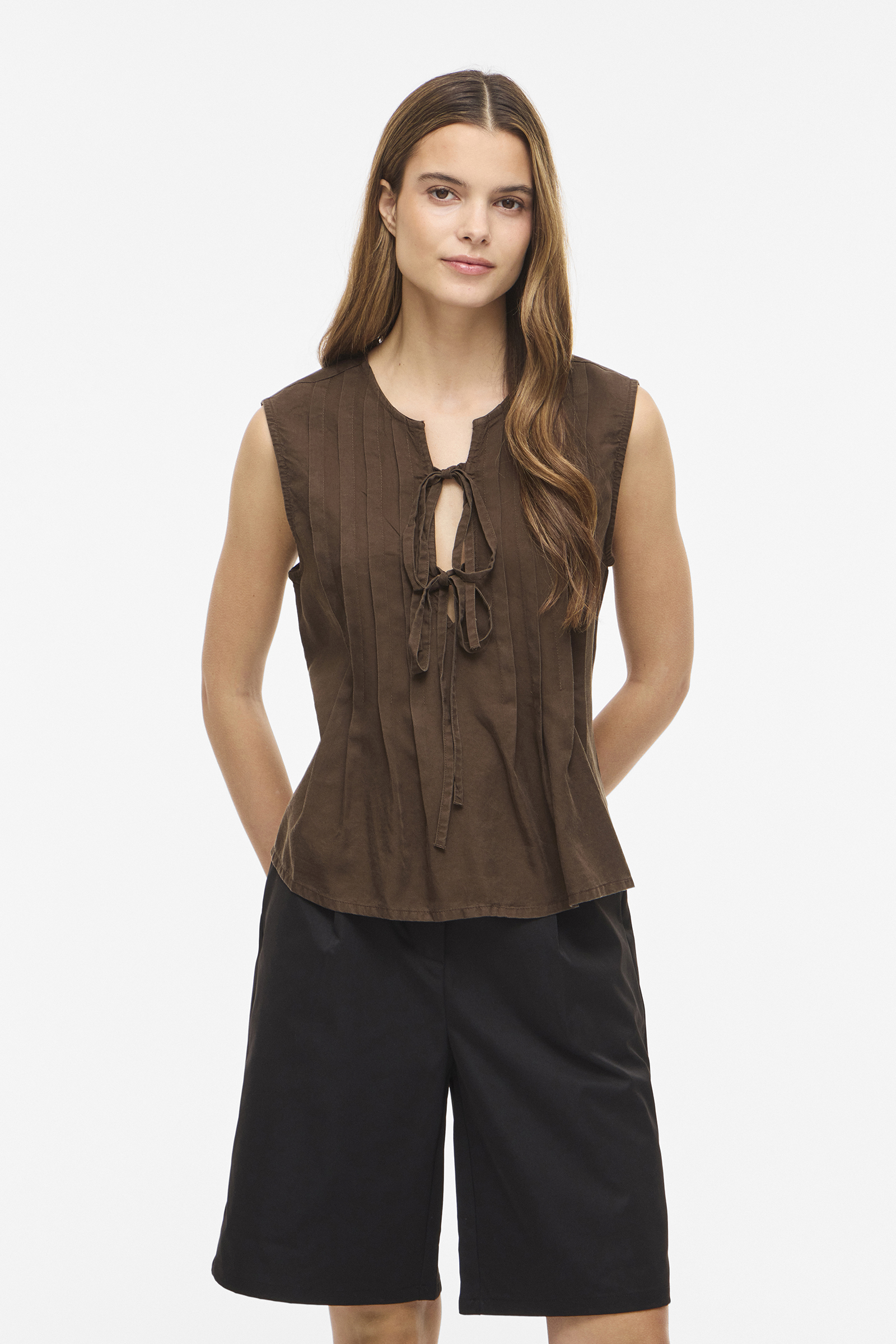 Dames blouse korte mouw zwart