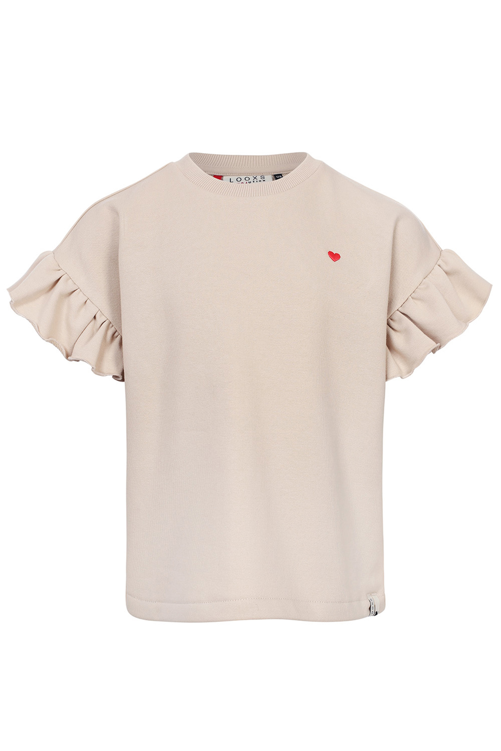 Meisjes t-shirt korte mouw bruin
