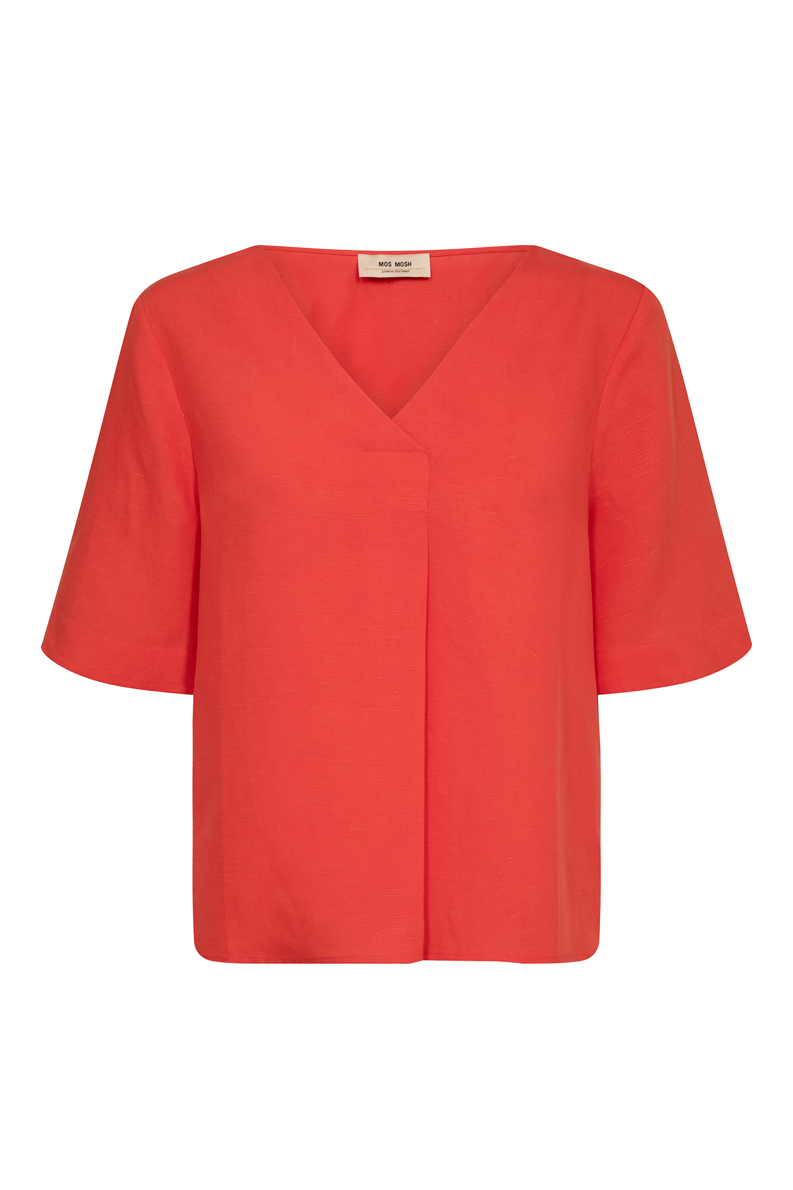 Dames blouse lange mouw oranje
