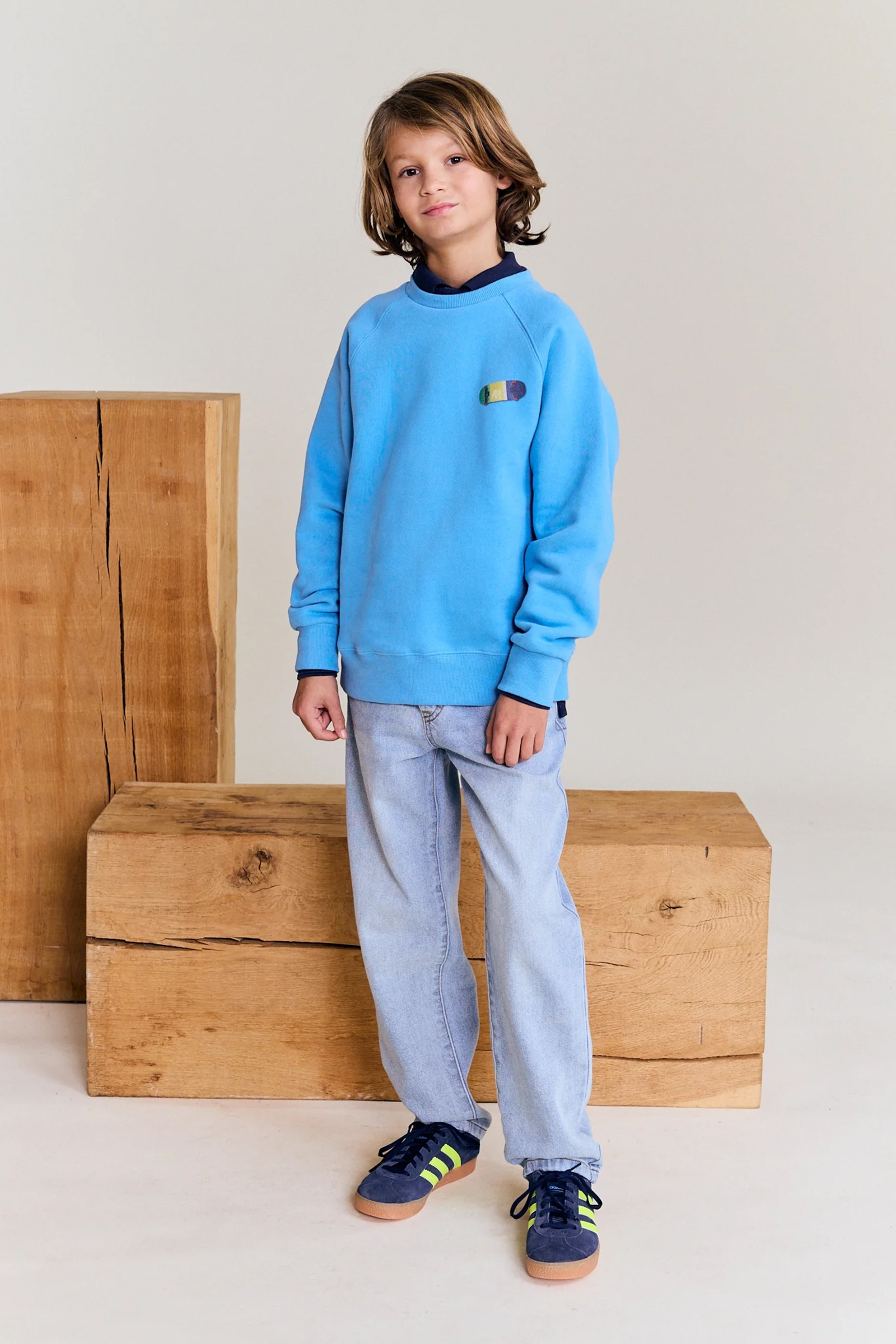 Jongens sweater blauw
