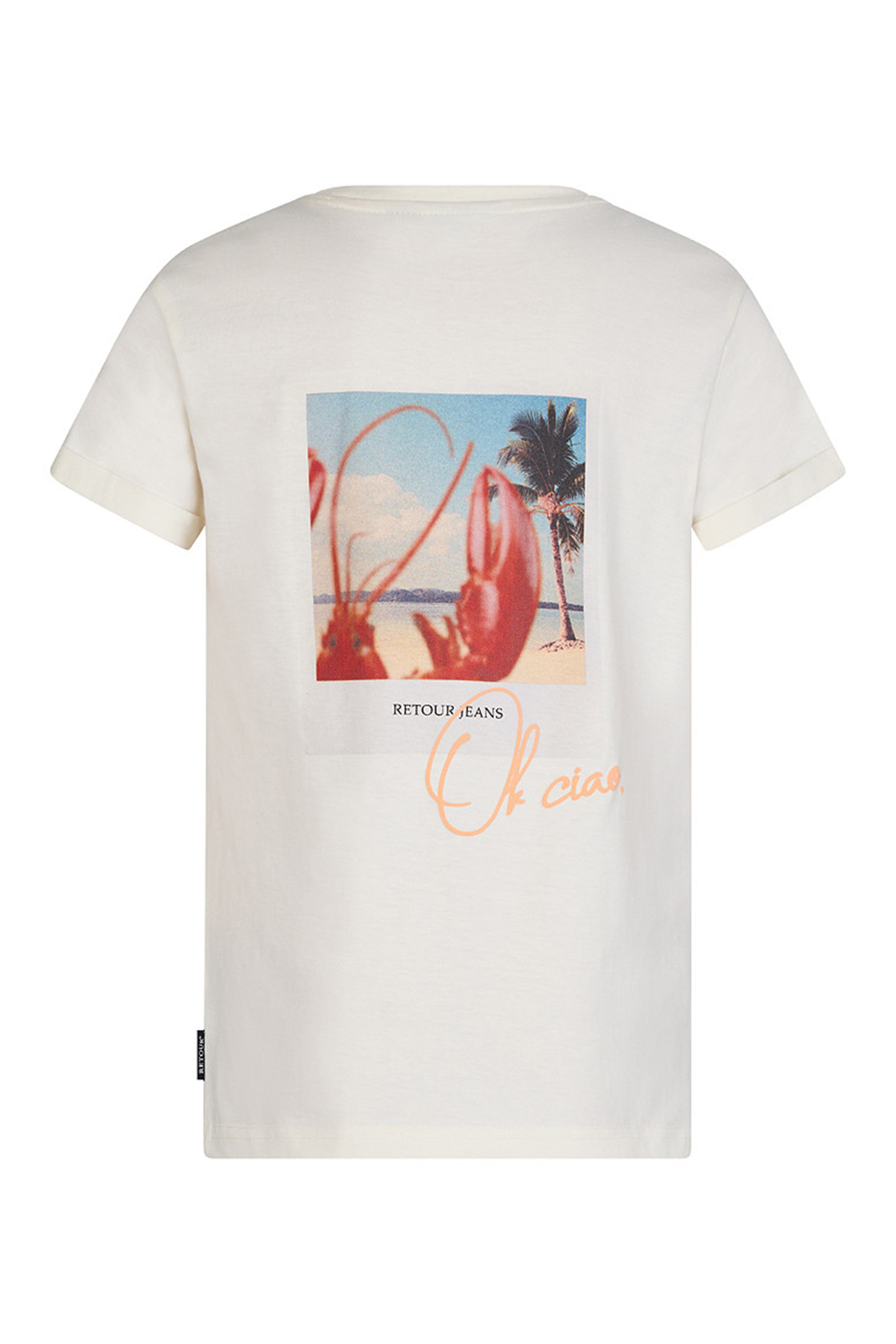 Jongens t-shirt korte mouw ecru