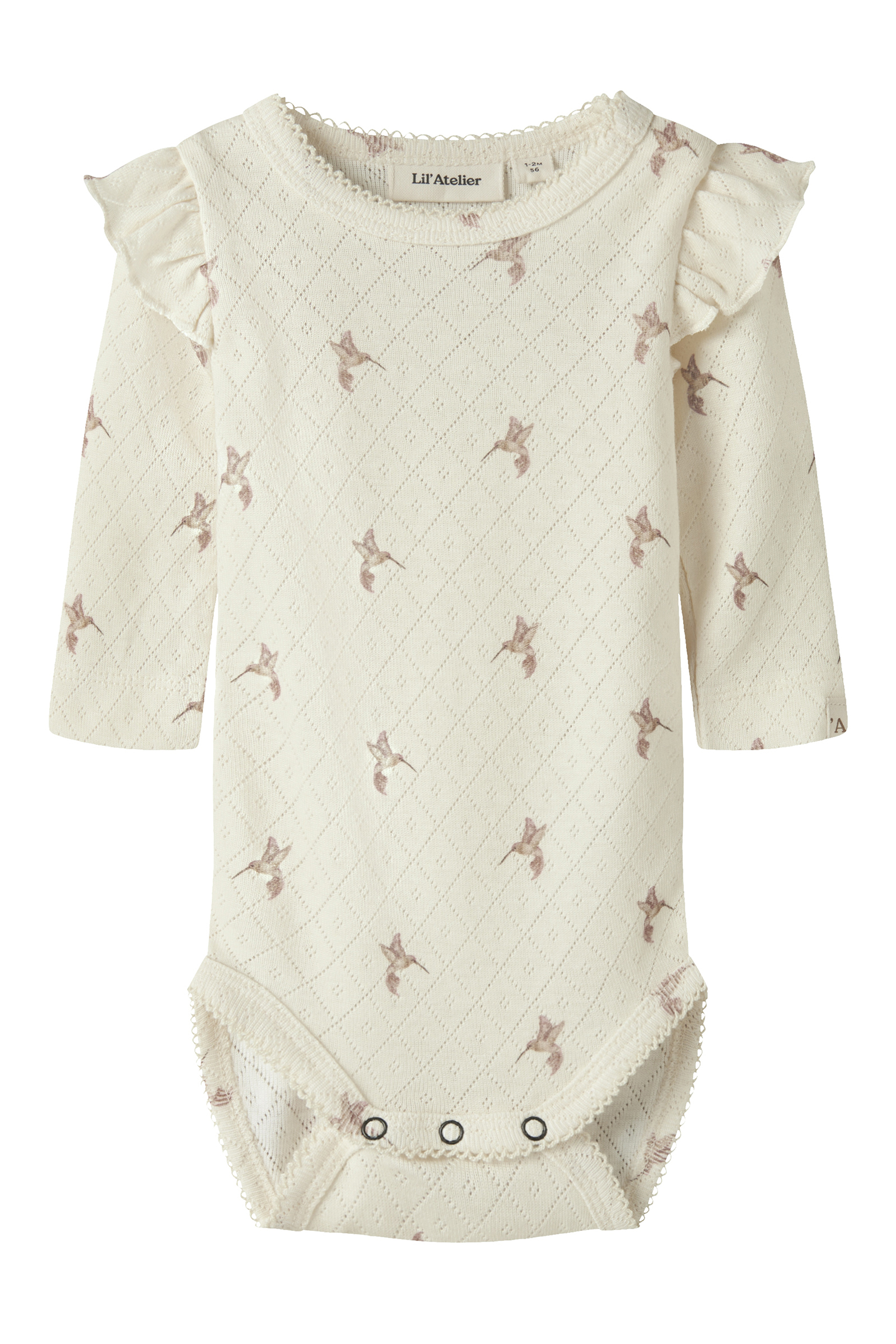 Baby romper lange mouw grijs