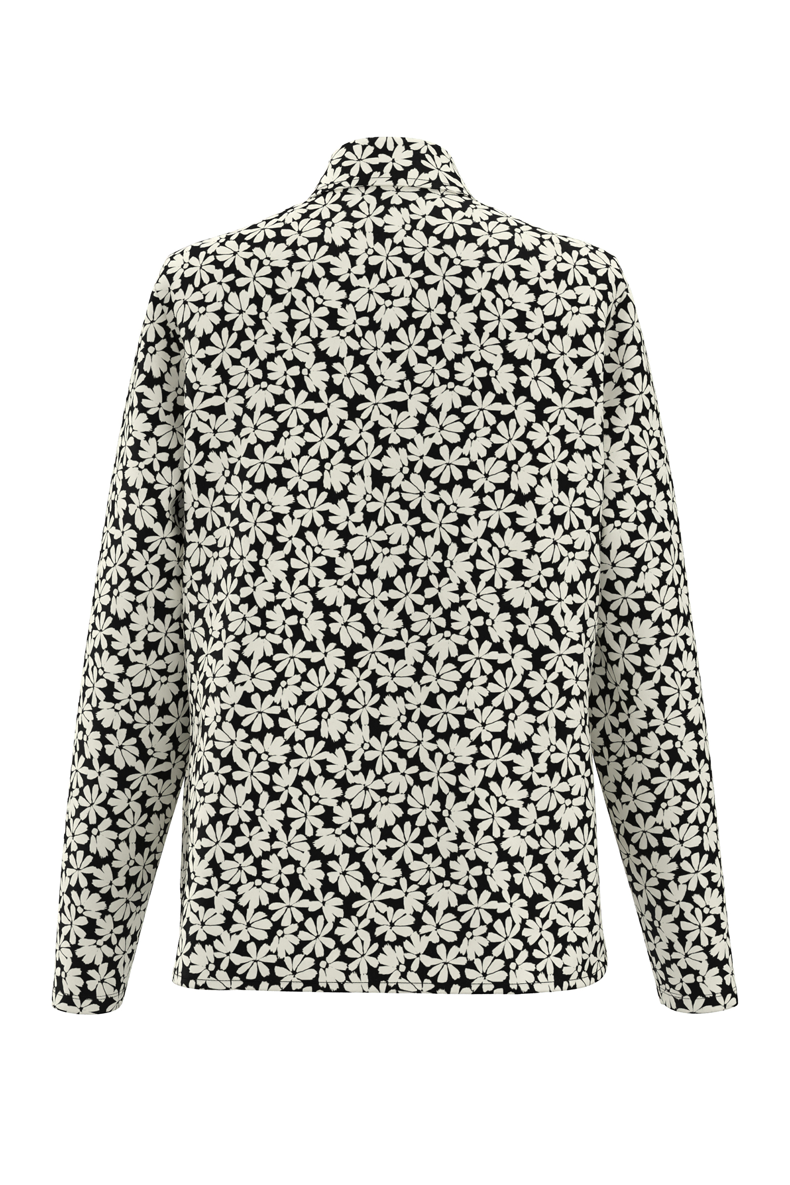 Dames blouse lange mouw zwart