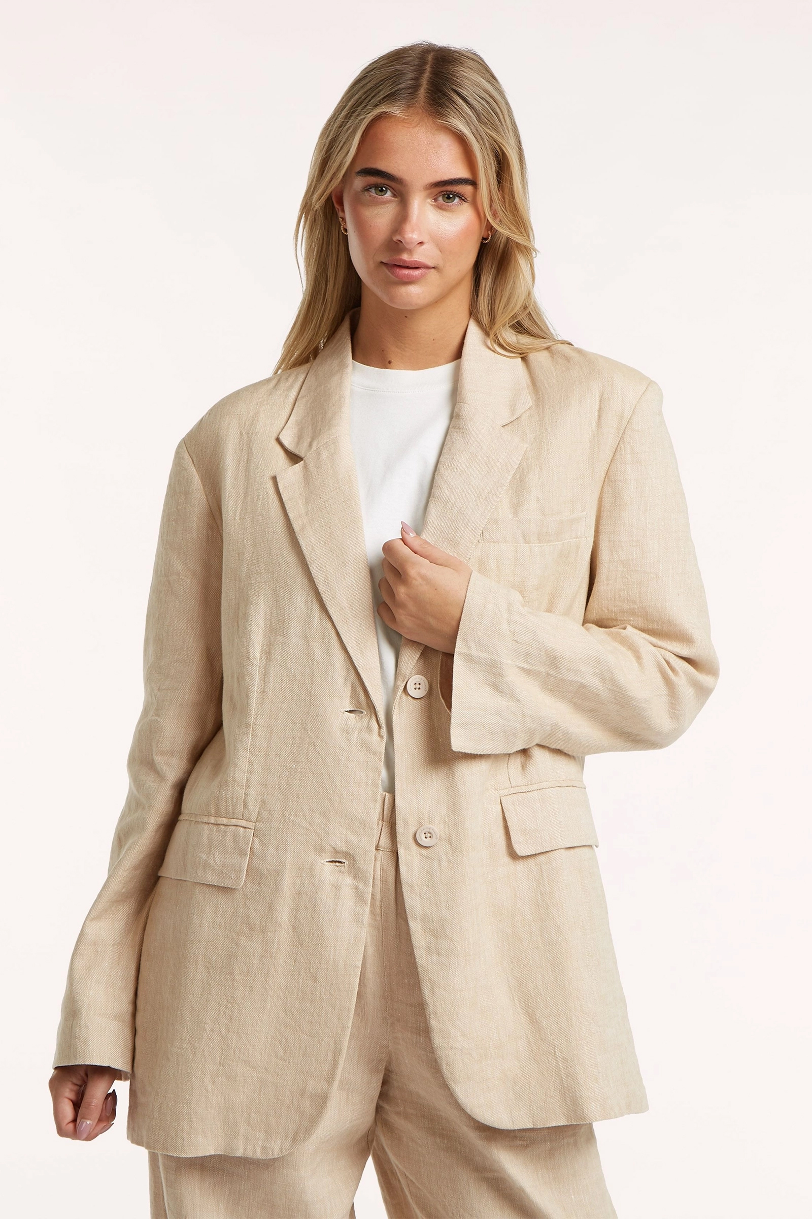 Dames blazer bruin