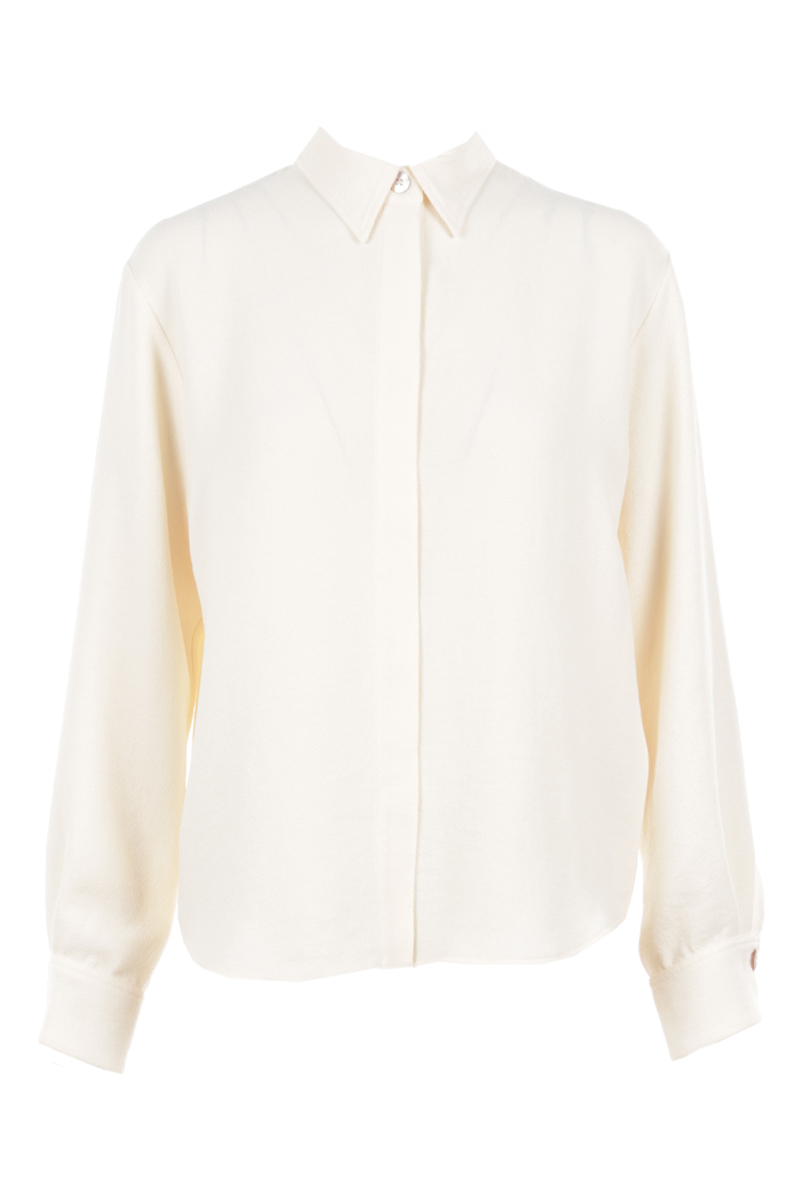 Dames blouse lange mouw ecru