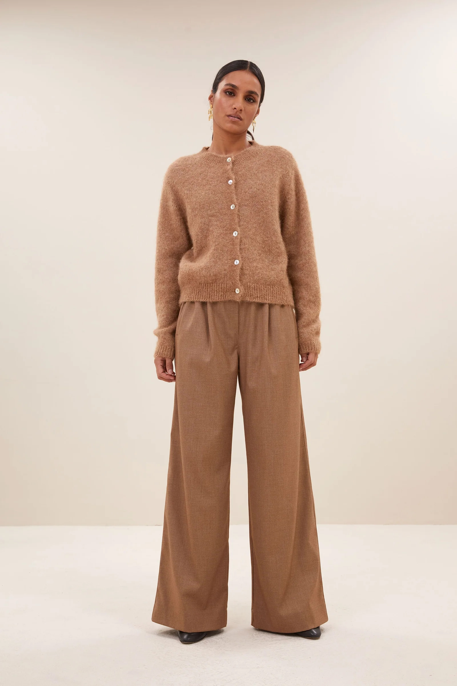 Dames broek bruin