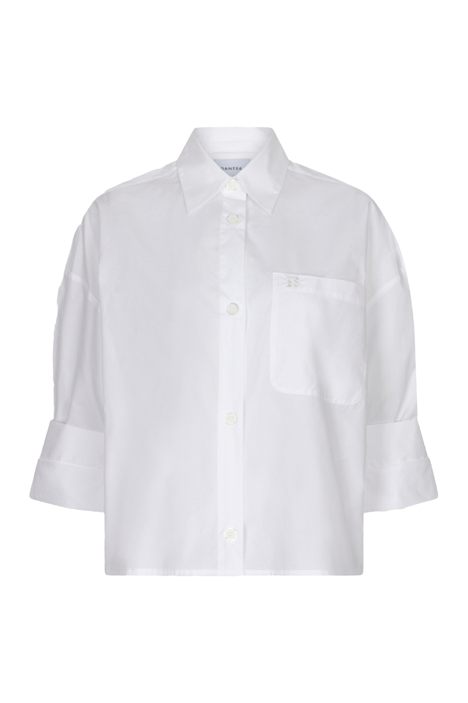 Dames blouse korte mouw wit