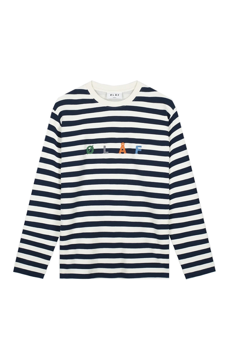 Heren t-shirt lange mouw blauw
