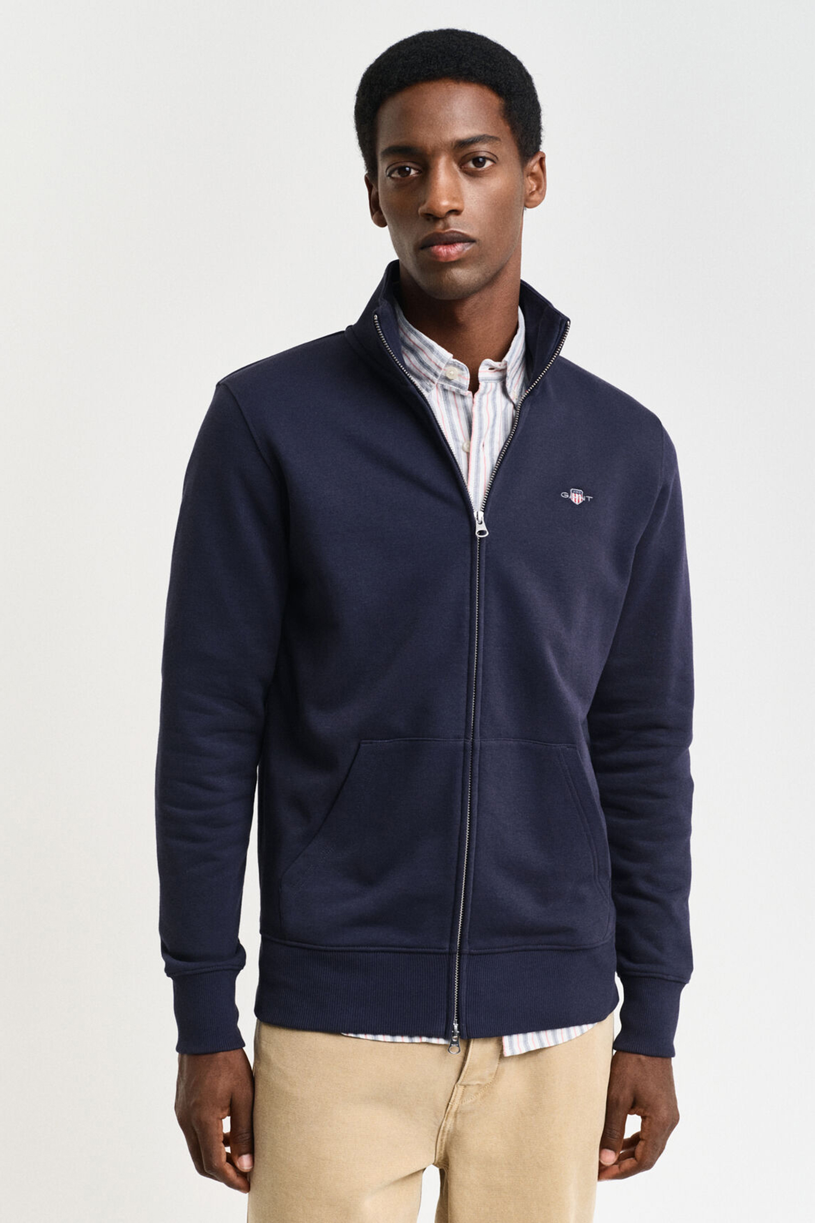 Gant REG SHIELD FULL ZIP SWEAT Blauw-1 2