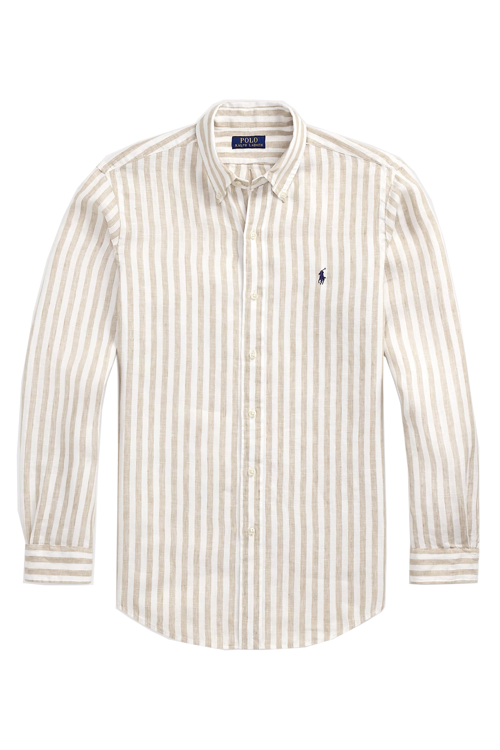 Heren overhemd lm casual bruin