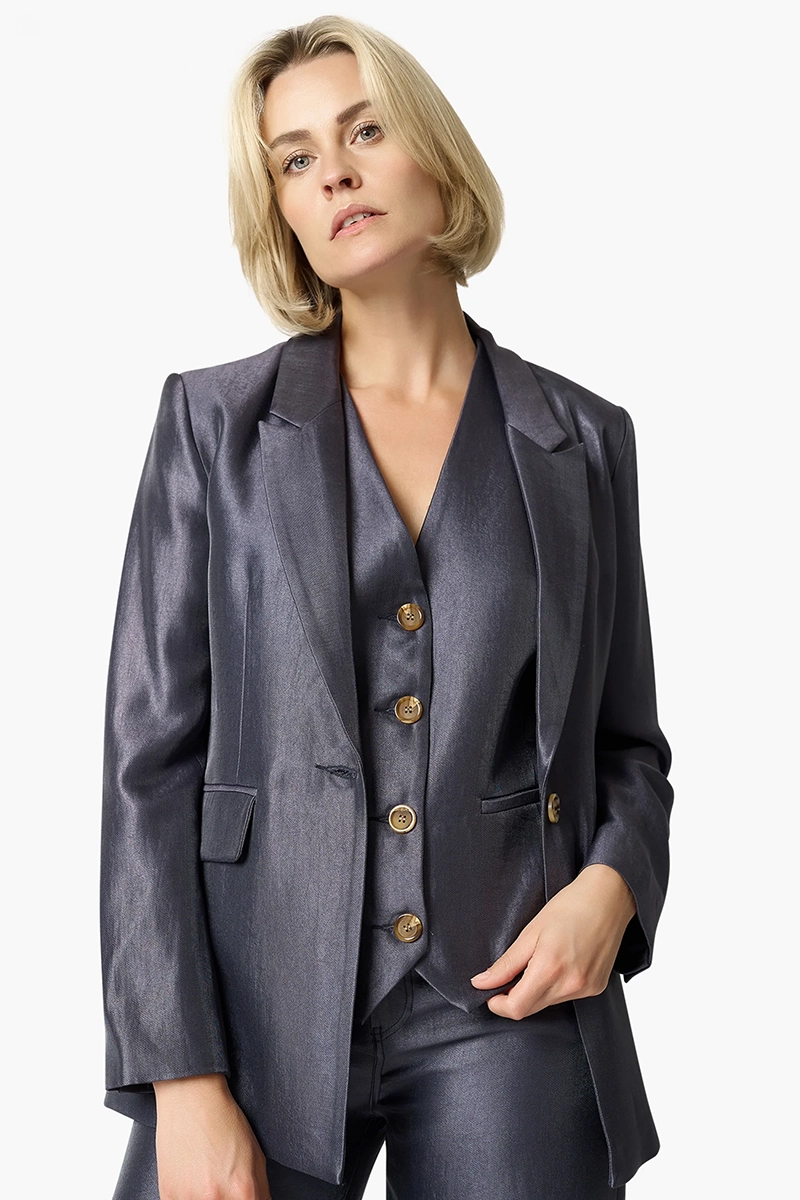 Dames blazer grijs