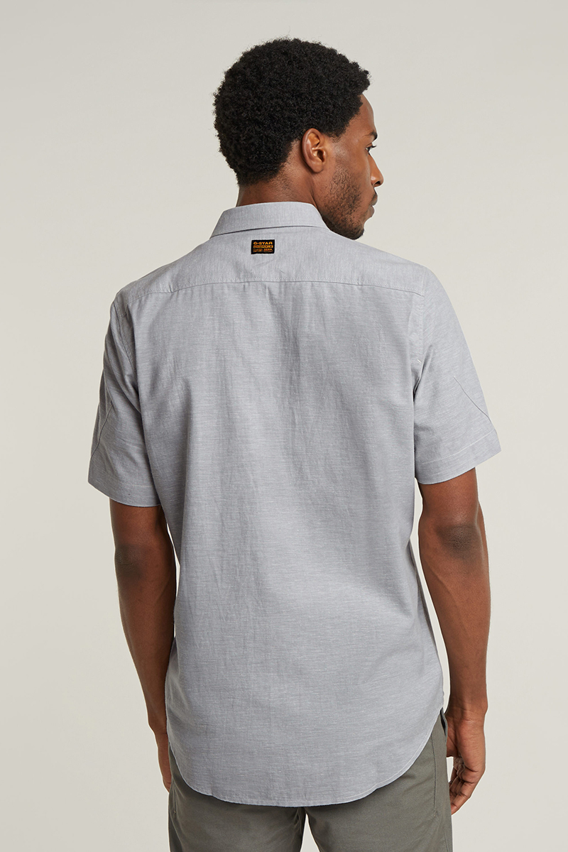G-Star Marine slim shirt s\s Grijs-1 4