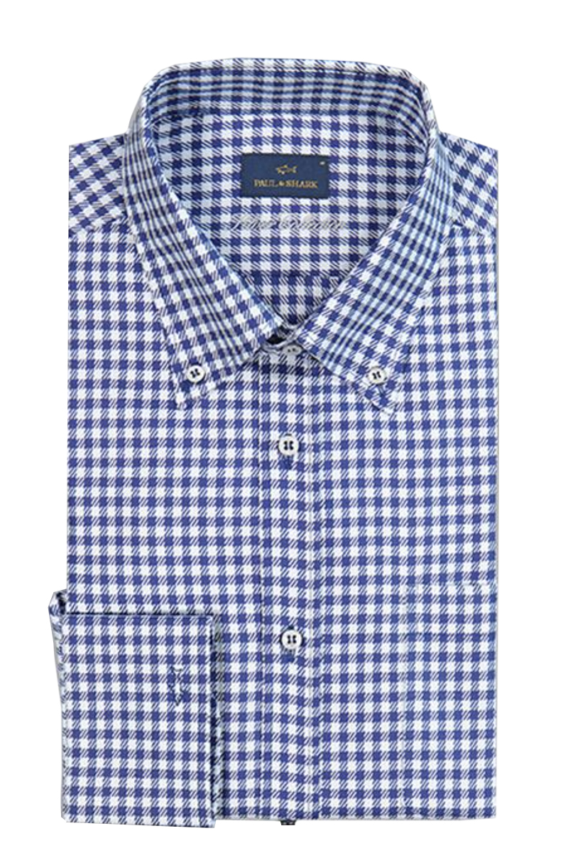 Heren overhemd lm casual blauw