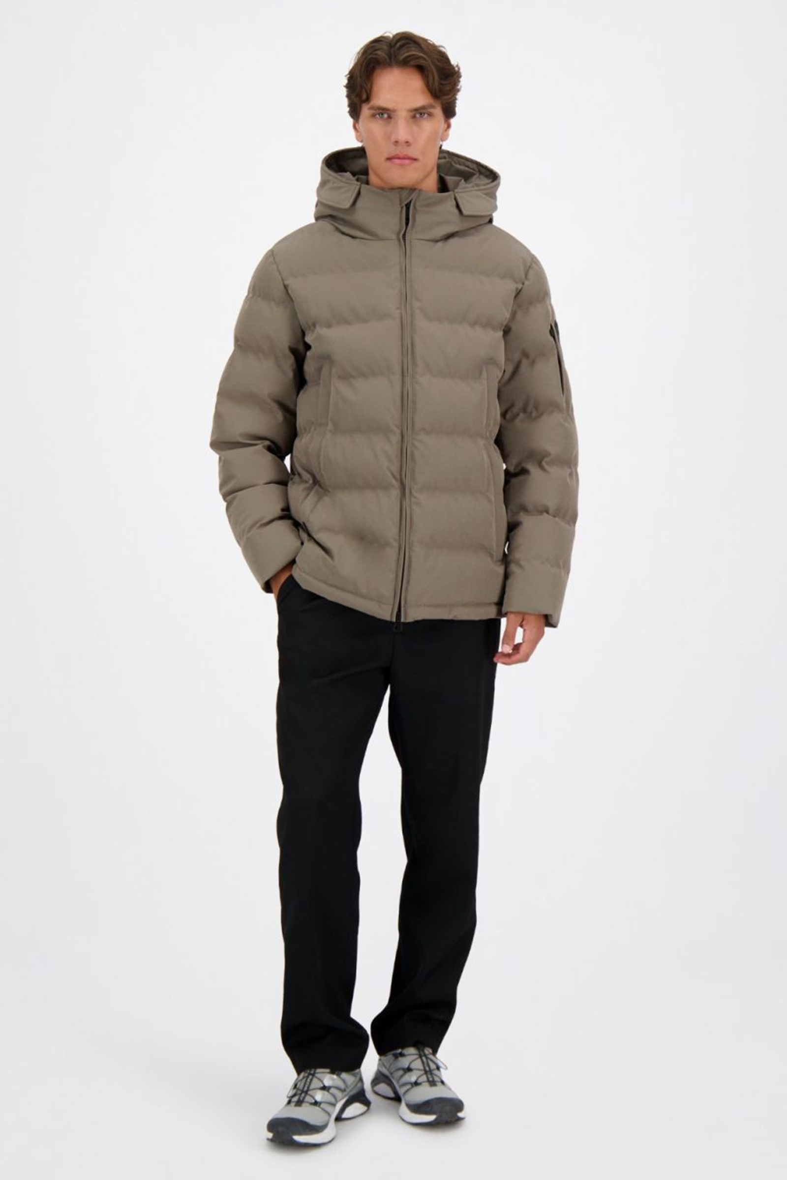 Heren parka bruin