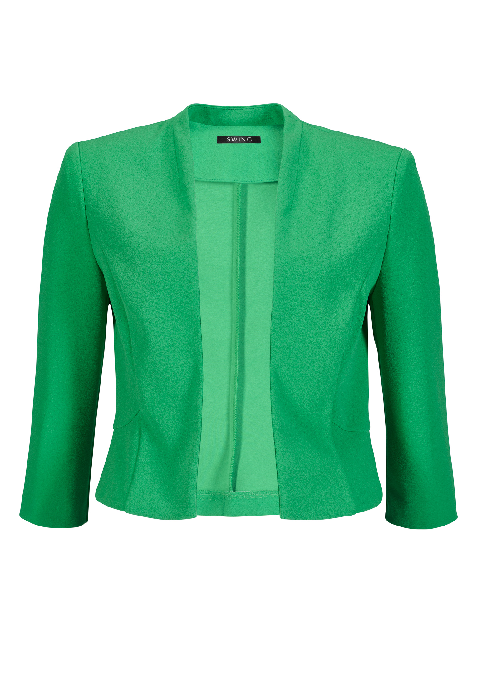 Swing Taillierte Jacke aus Jersey Cr pe basil green 1