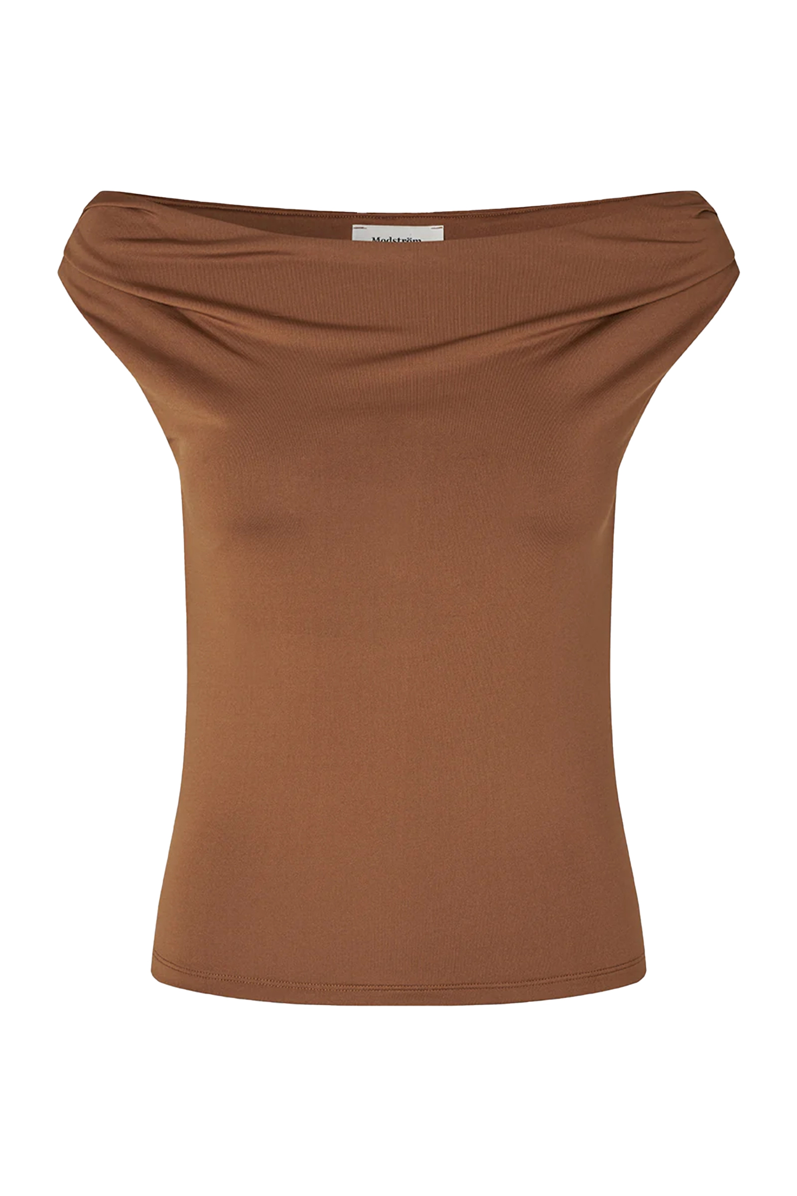 Dames t-shirt korte mouw bruin