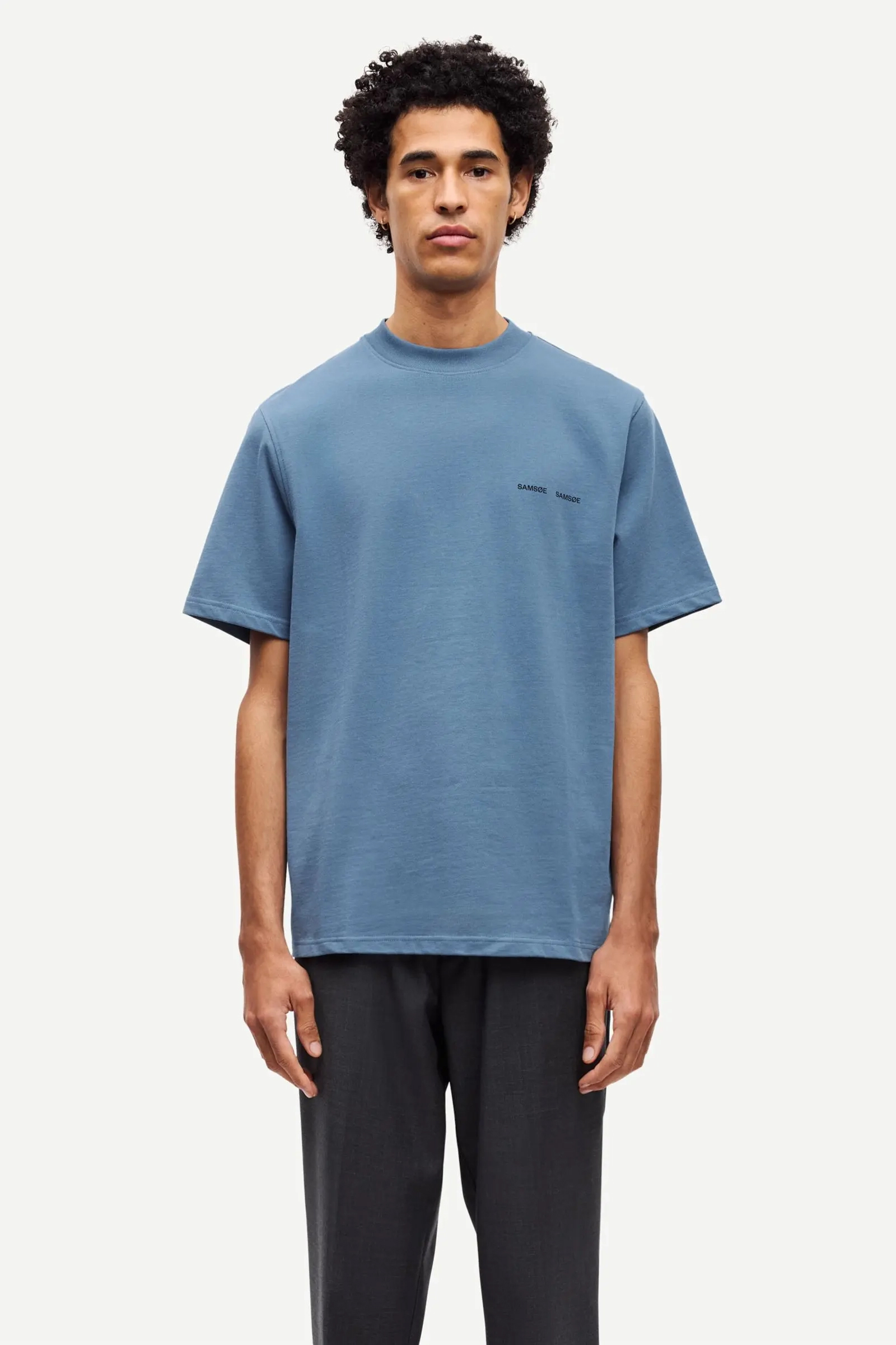Heren t-shirt kortemouw blauw