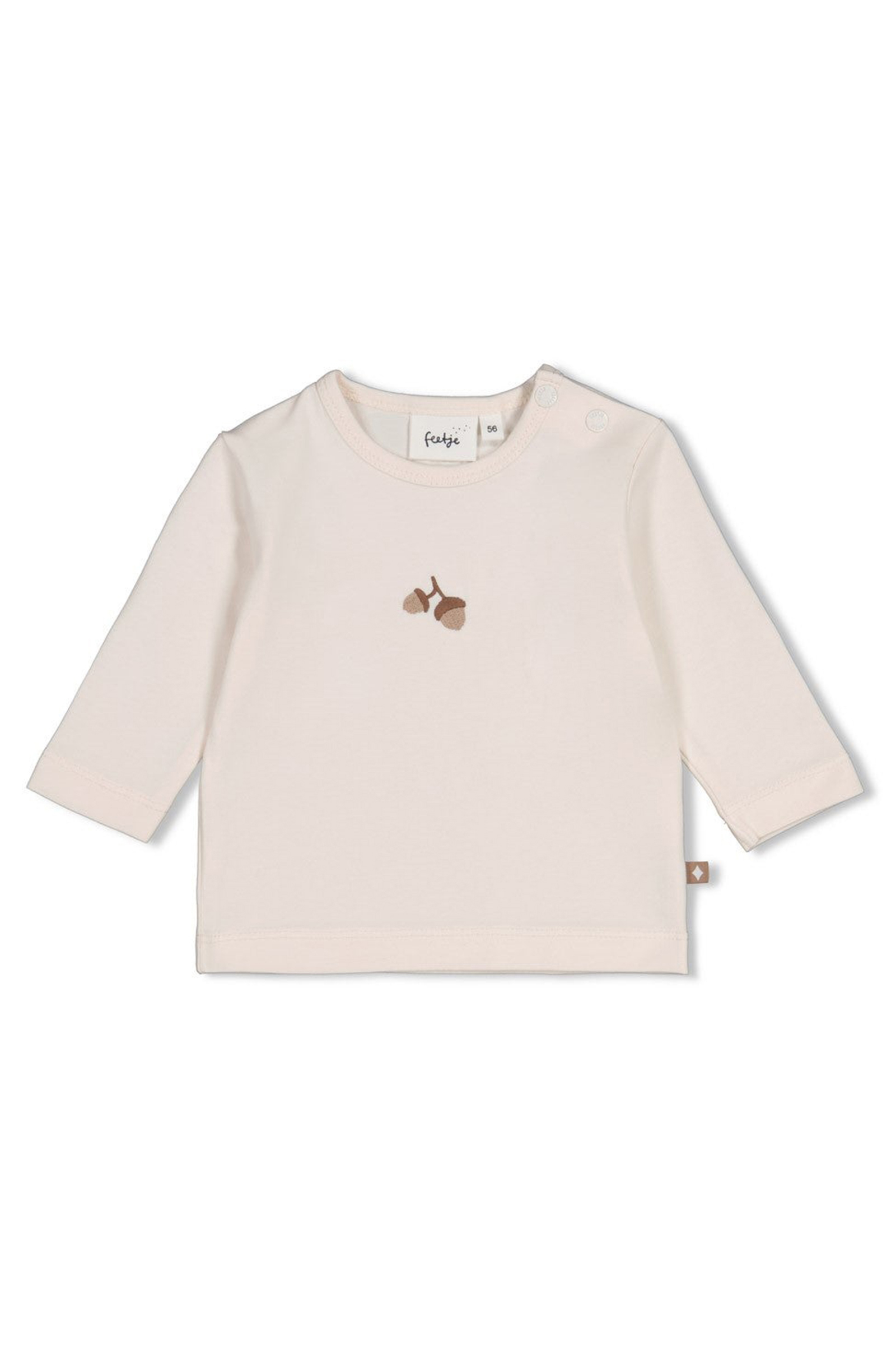 Baby t-shirt lange mouw ecru