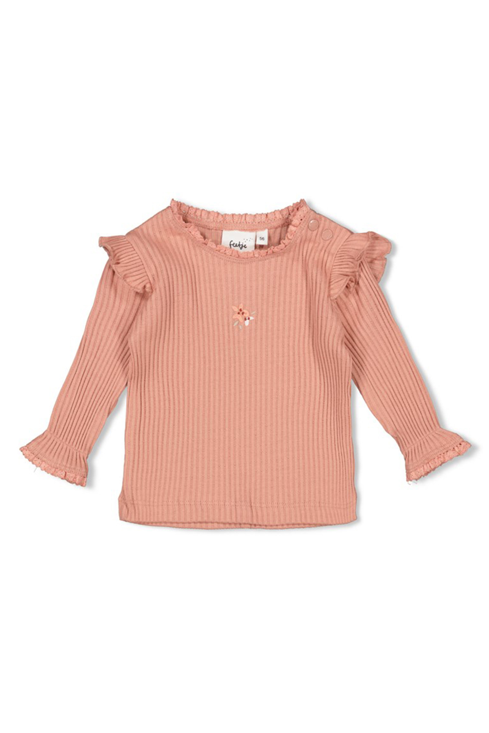 Baby t-shirt lange mouw rose
