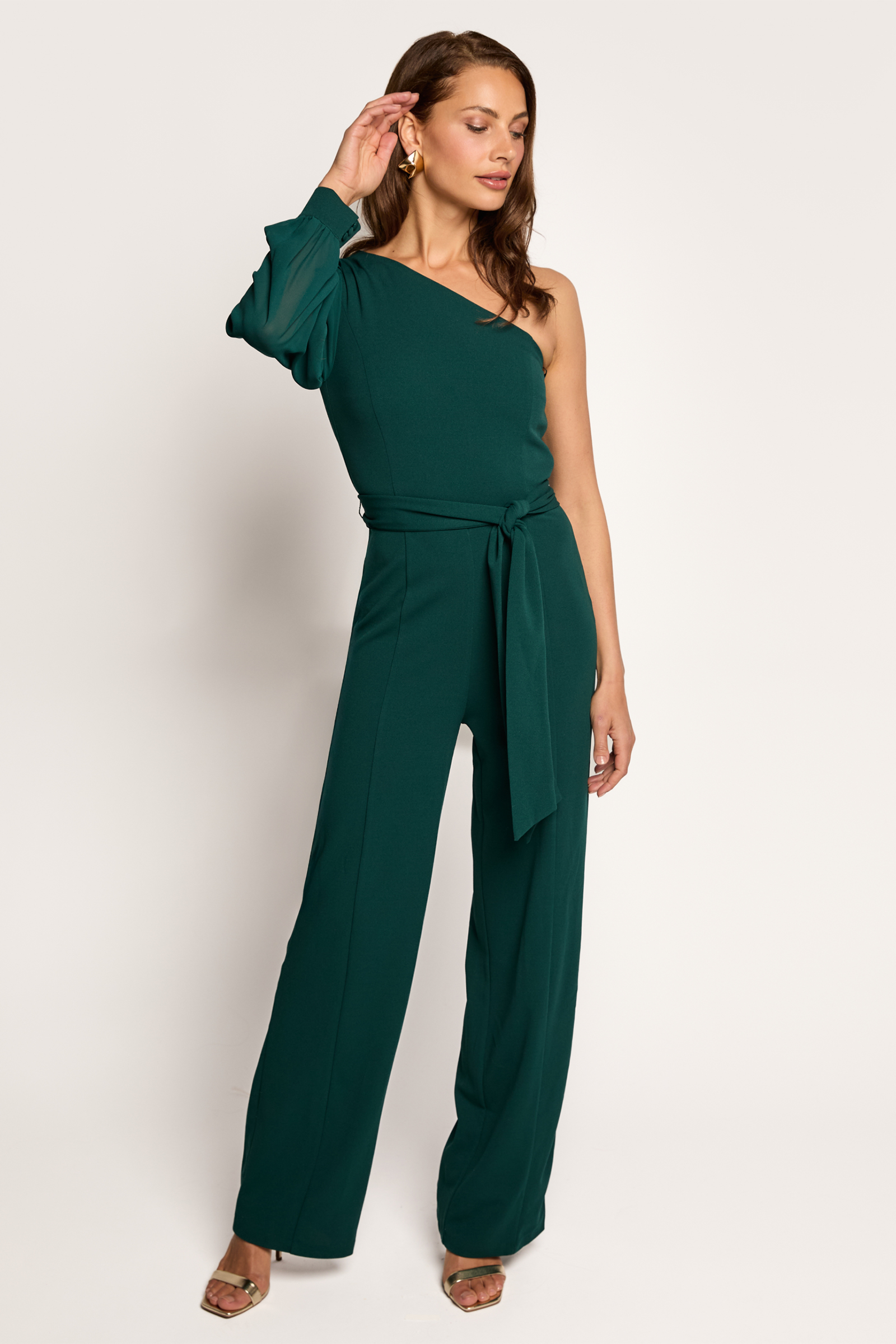 Dames jumpsuit/tuinbroek groen